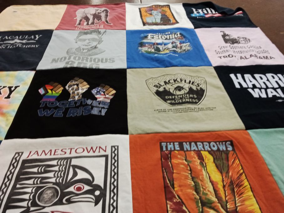T-shirt quilt from macaulay honors college by Debra from CT