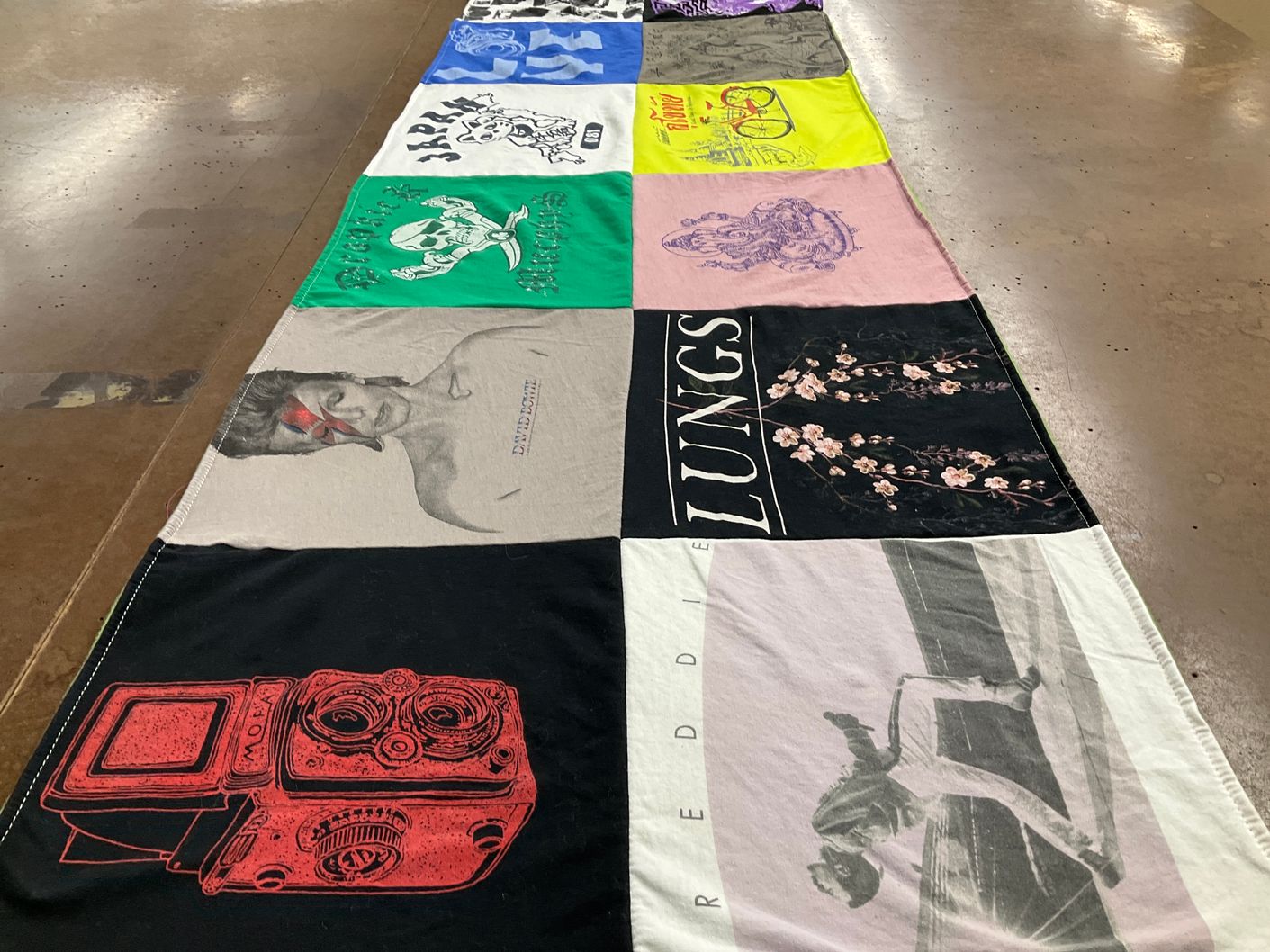 T-shirt quilt with music, photography themes by holly from NH