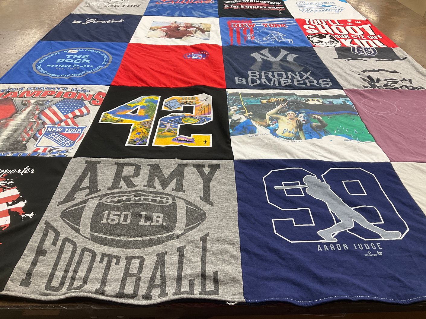 T-shirt quilt featuring new york yankees by Alison from NY