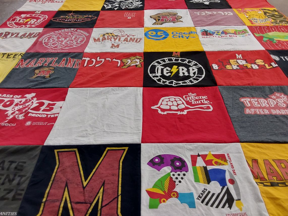 T-shirt quilt featuring maryland terrapins basketball by Risa from MA