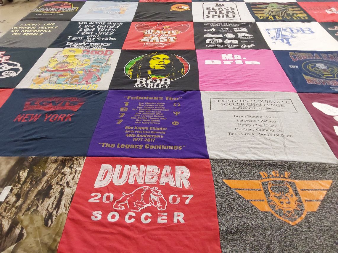 T-shirt quilt featuring dunbar high school soccer team by Brieanna from KY