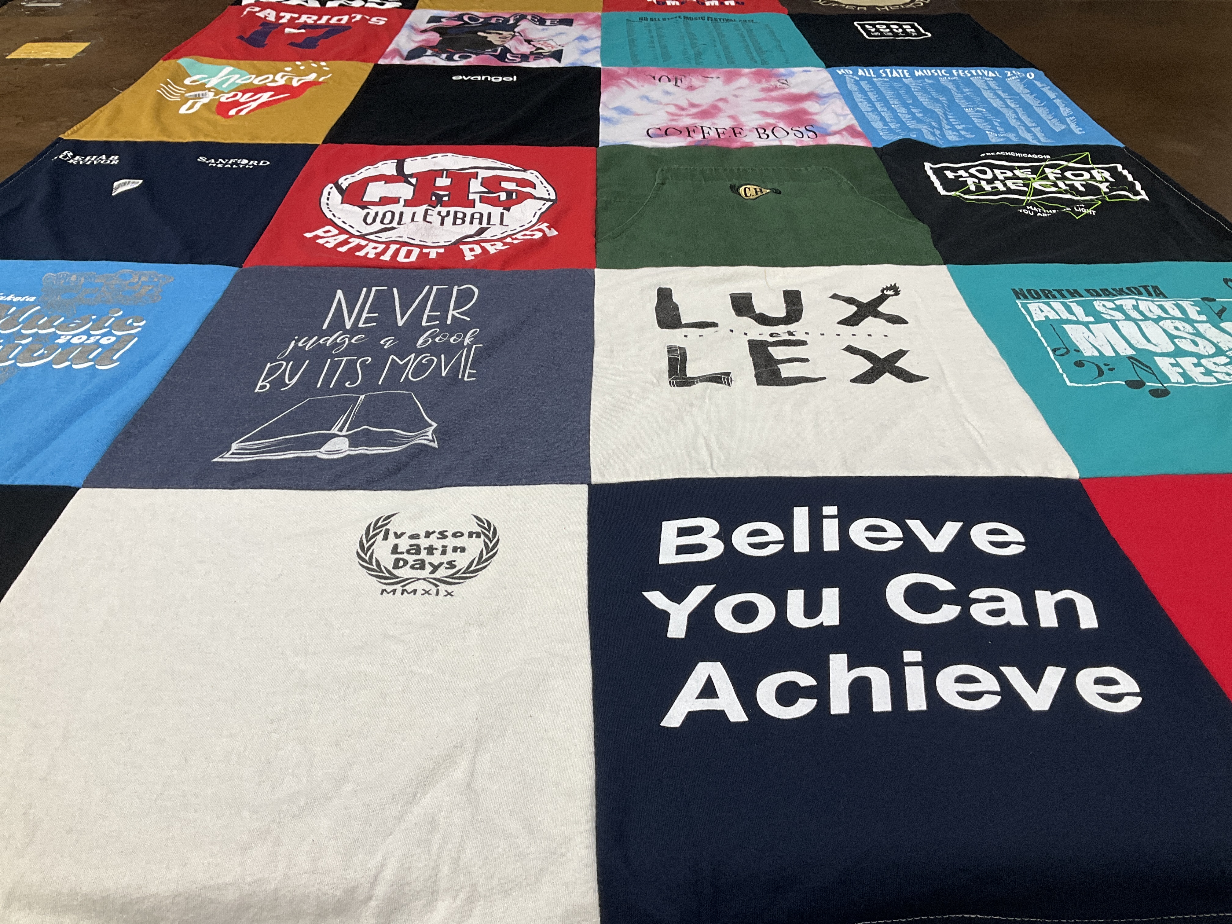 T-shirt quilt featuring chs volleyball team by Neysa from ND