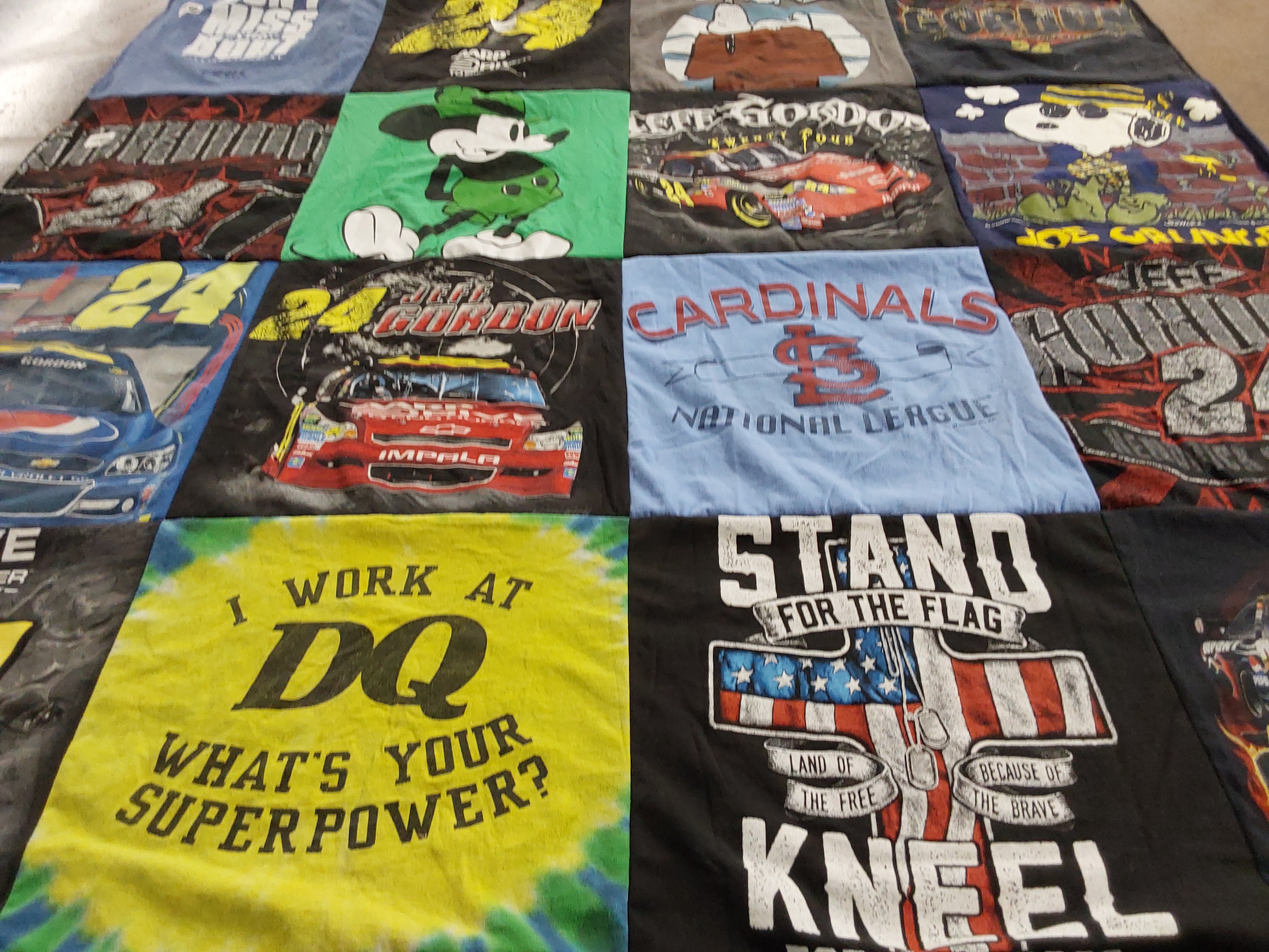 T-shirt quilt featuring st louis cardinals by Tina from IL