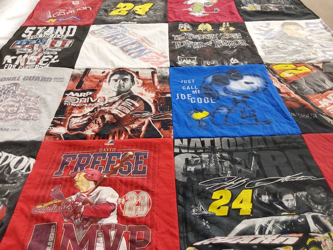 T-shirt quilt featuring st. louis cardinals by Tina from IL