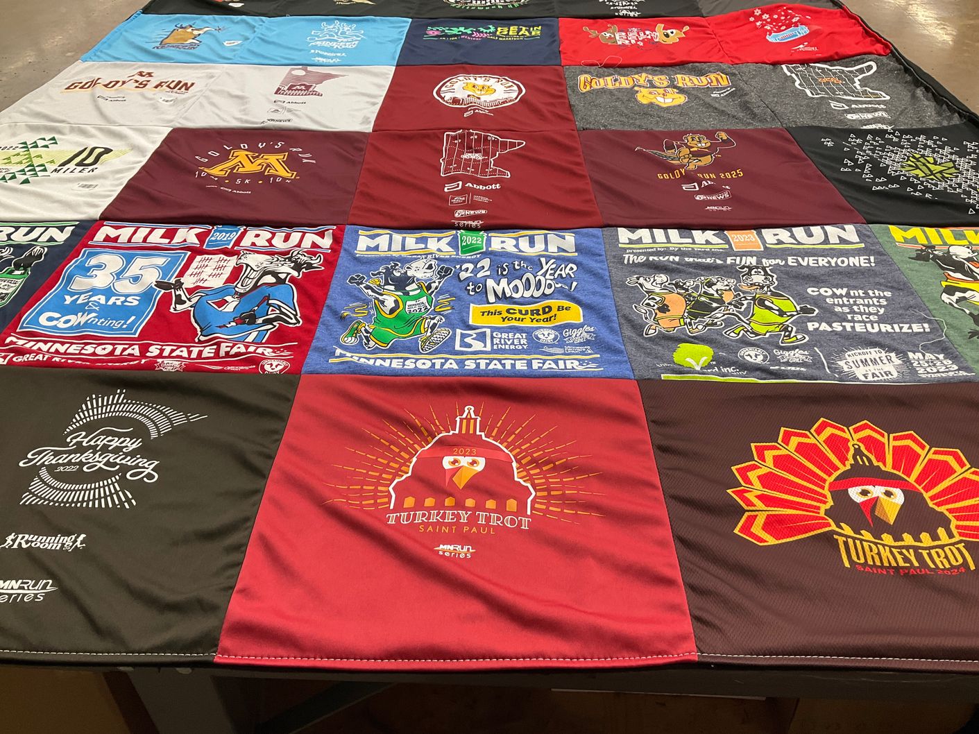 T-shirt quilt featuring minnesota gophers by Brenda from MN