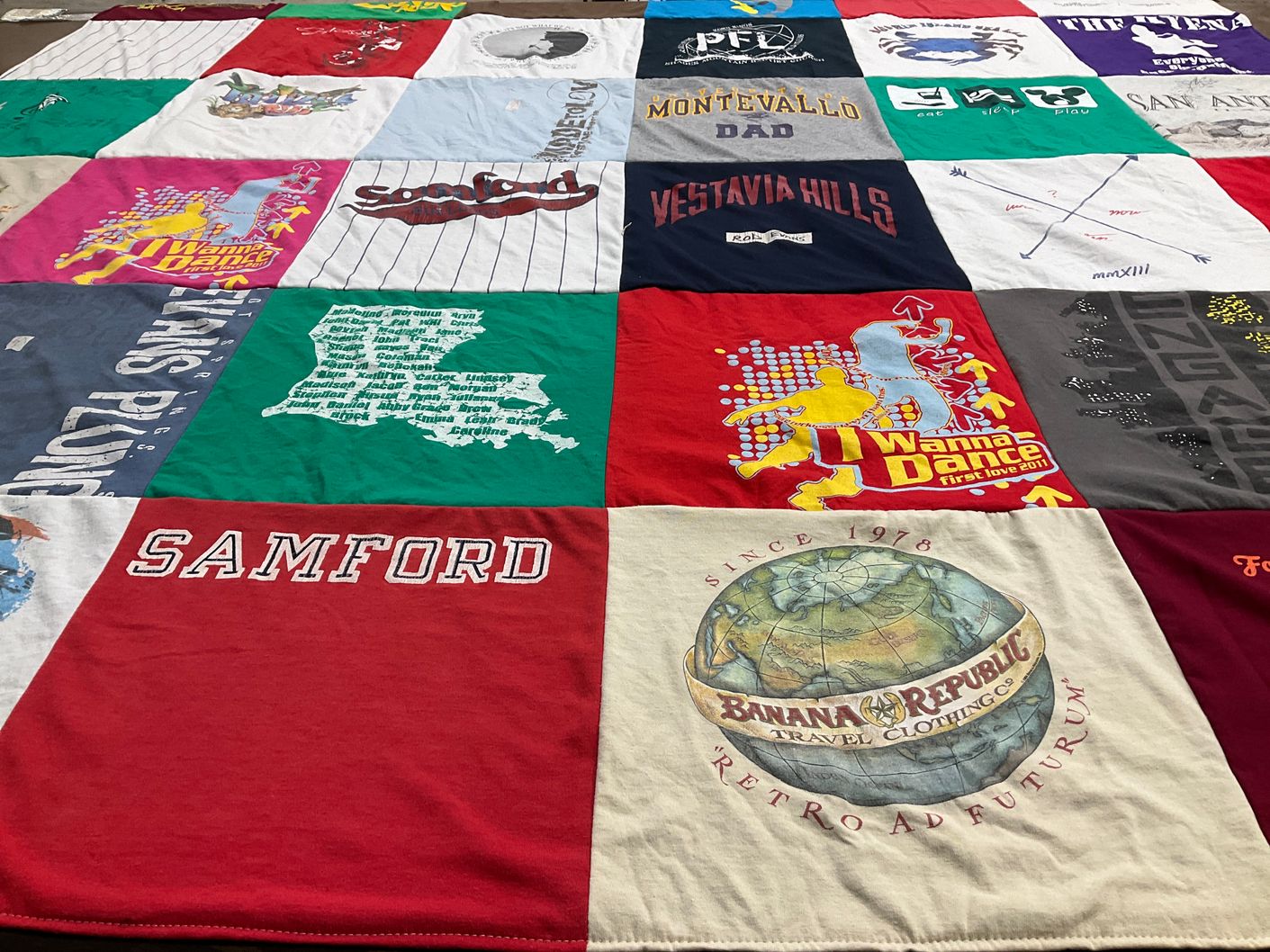 T-shirt quilt from samford university, montevallo university by Robert from AL