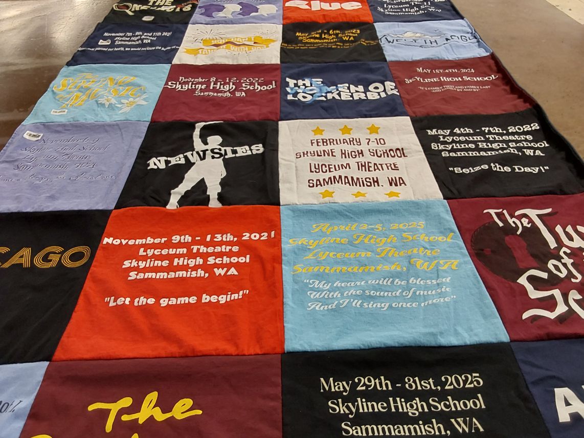 T-shirt quilt from skyline high school by Jill from WA