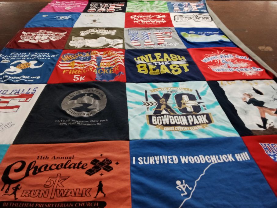 T-shirt quilt from bowdoin park cross country classic by Christina from NY