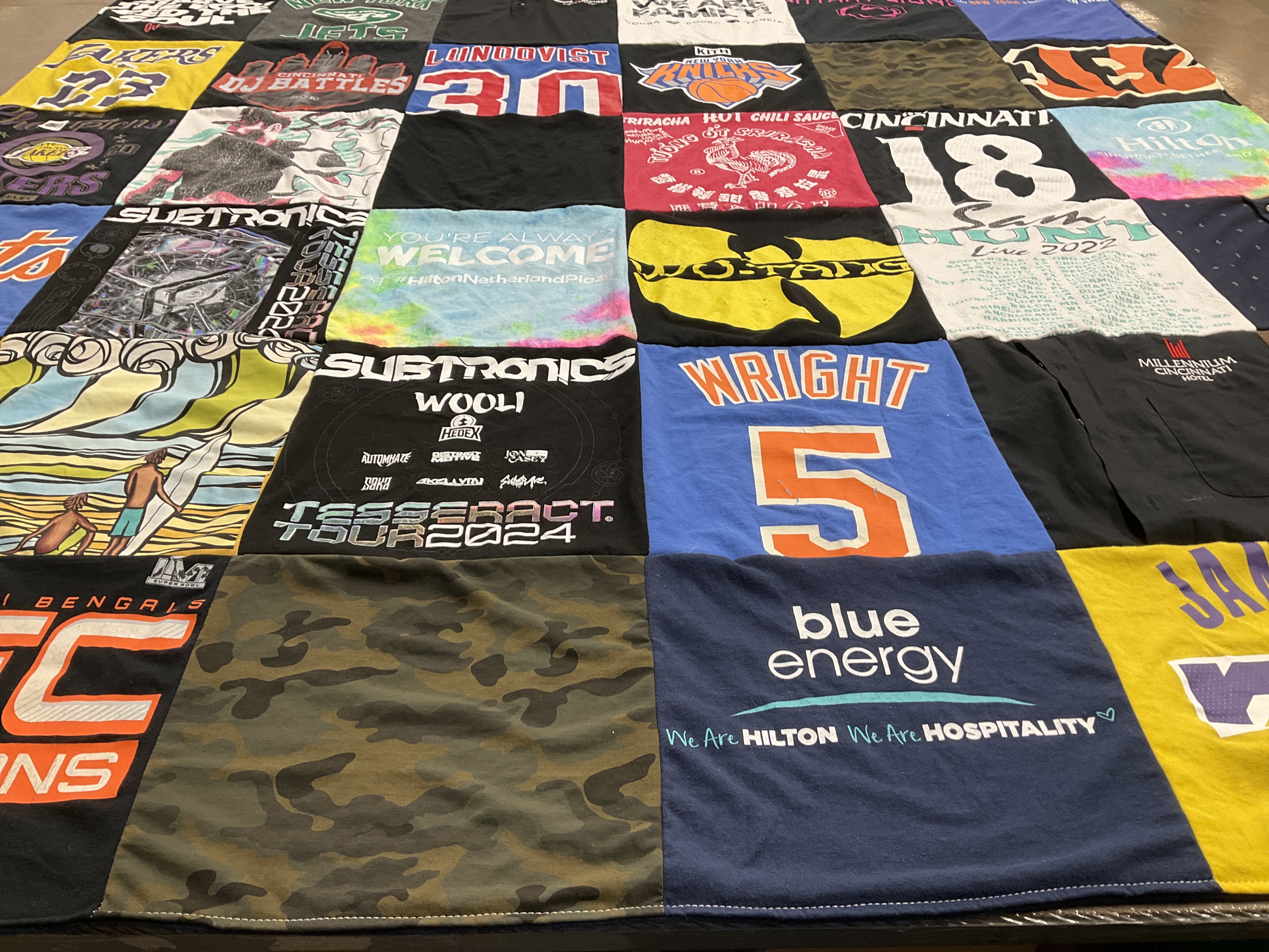 T-shirt quilt featuring cincinnati bearcats by Shveta from NJ