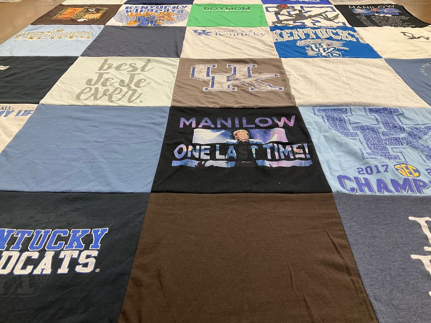 T-shirt quilt featuring kentucky wildcats by Jean from TN