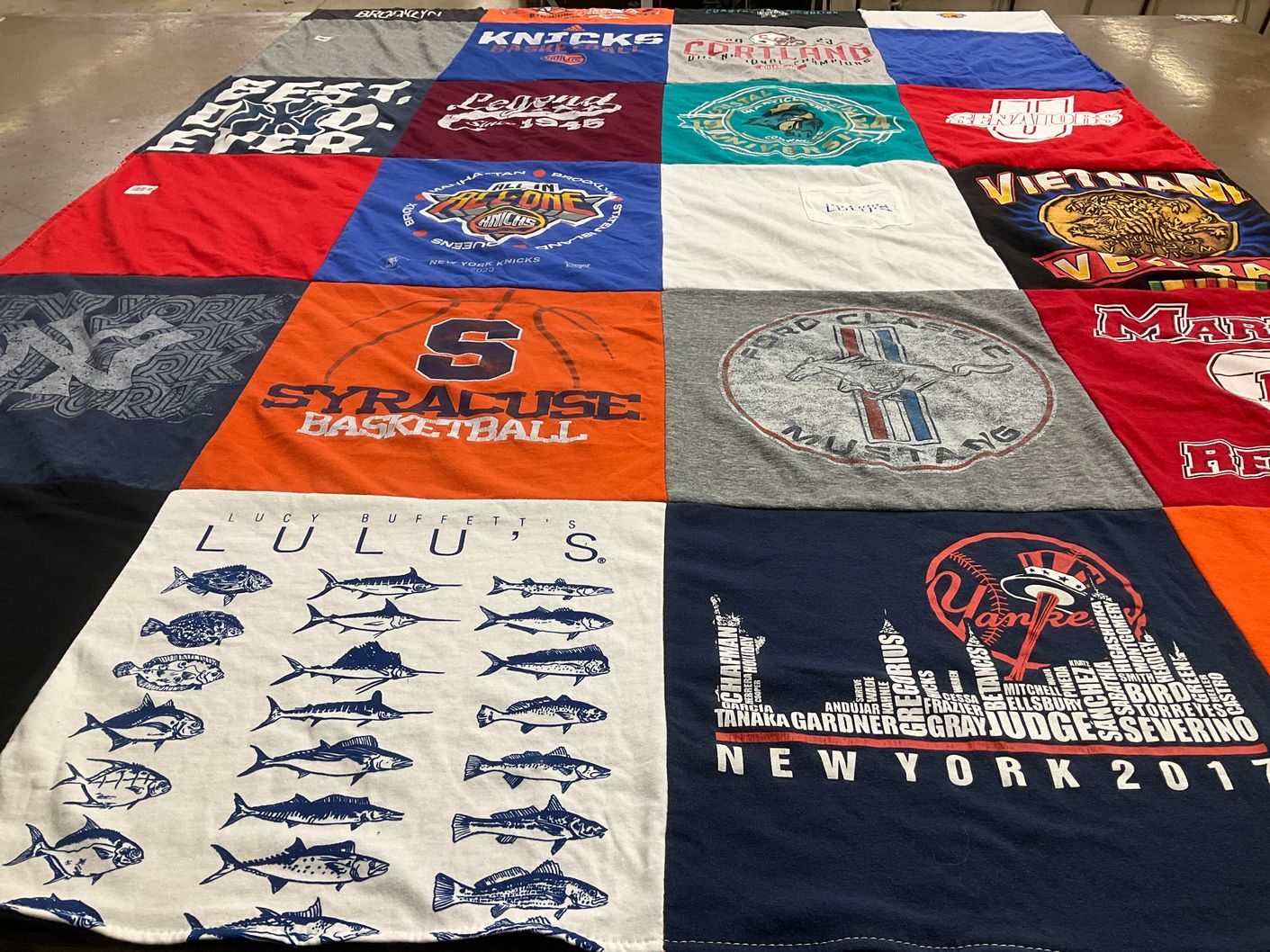 T-shirt quilt featuring new york yankees by Ann from NY