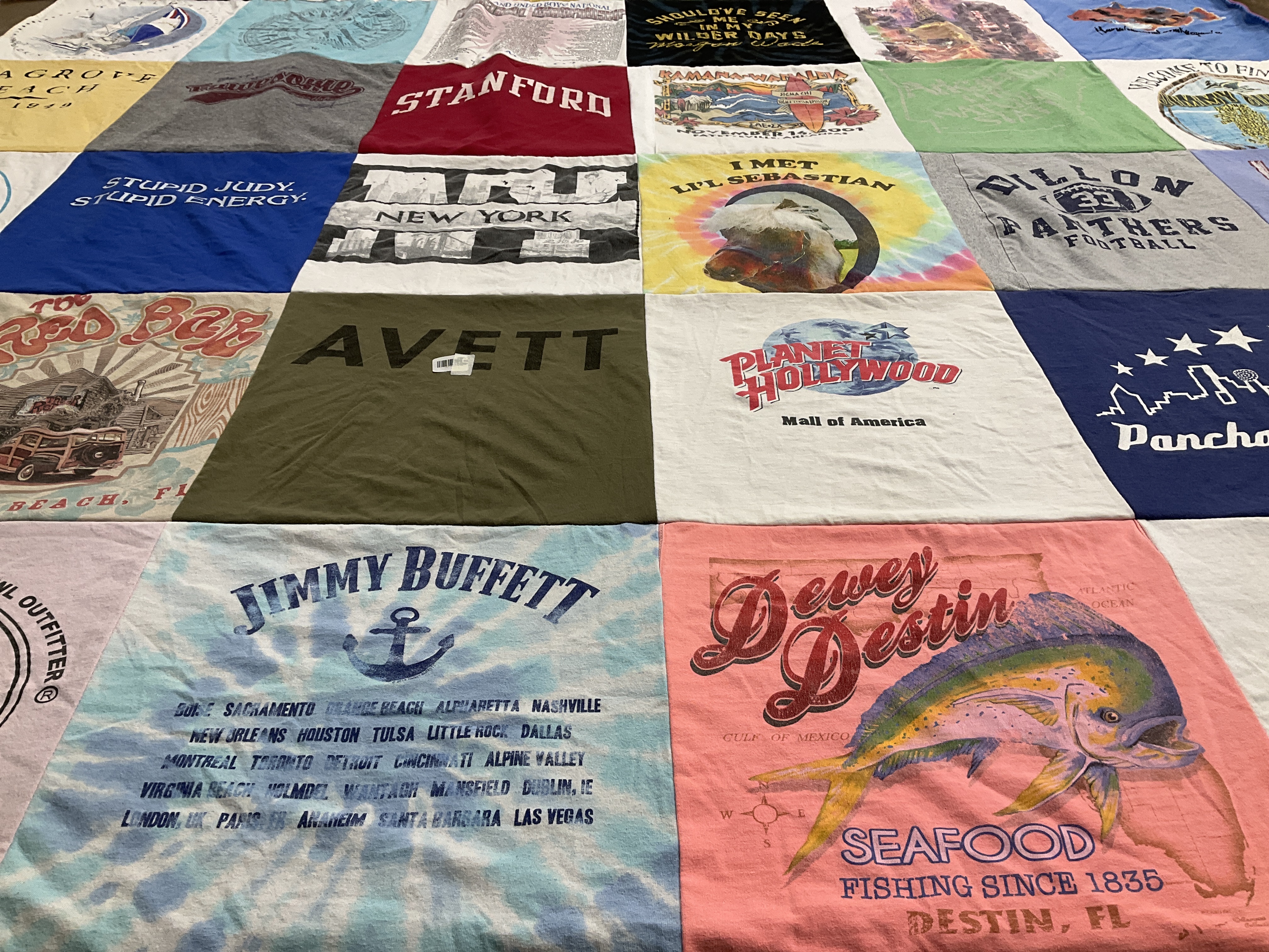 T-shirt quilt featuring dillon fathers football by Beth from AR