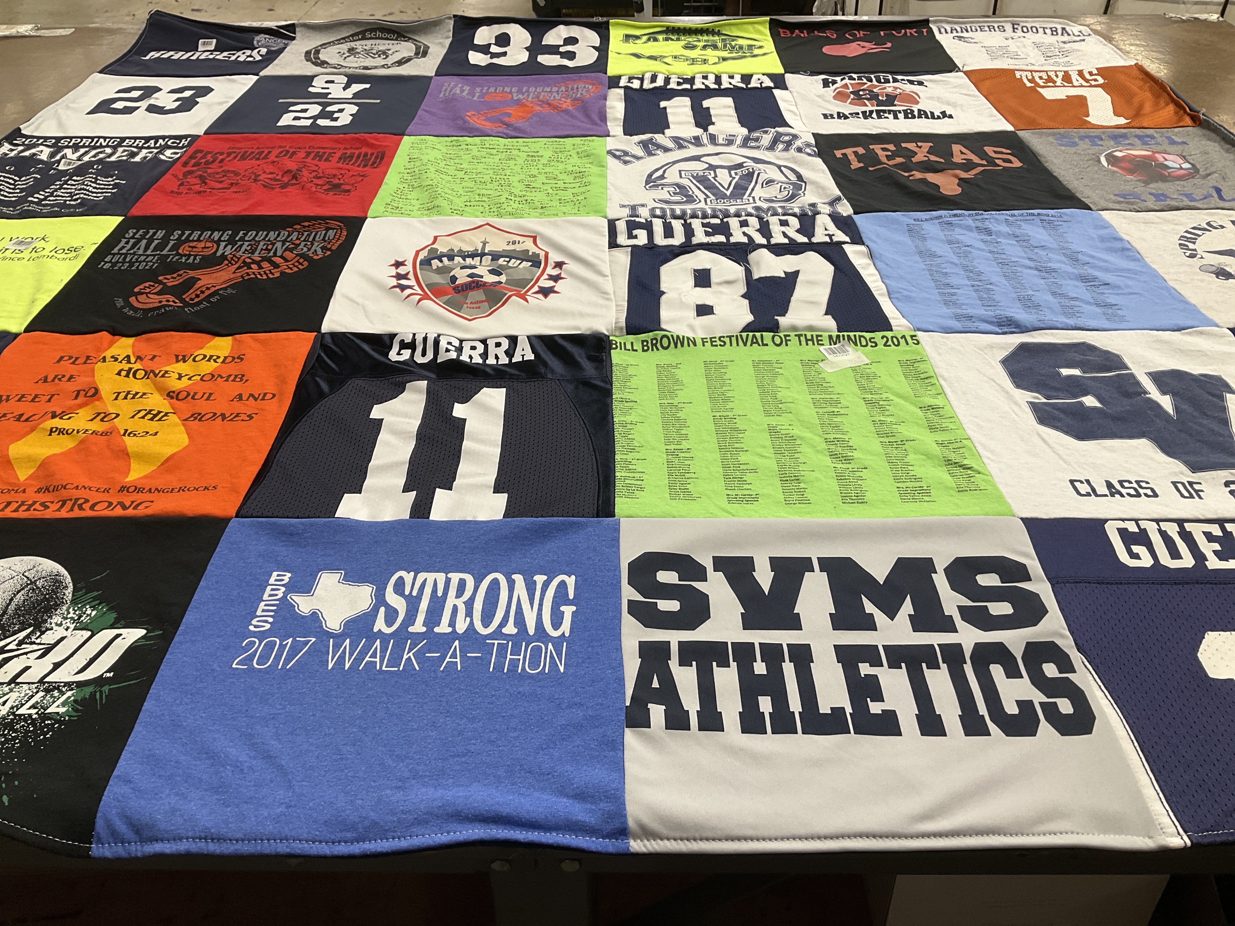 T-shirt quilt featuring svms athletics by Natasha from TX