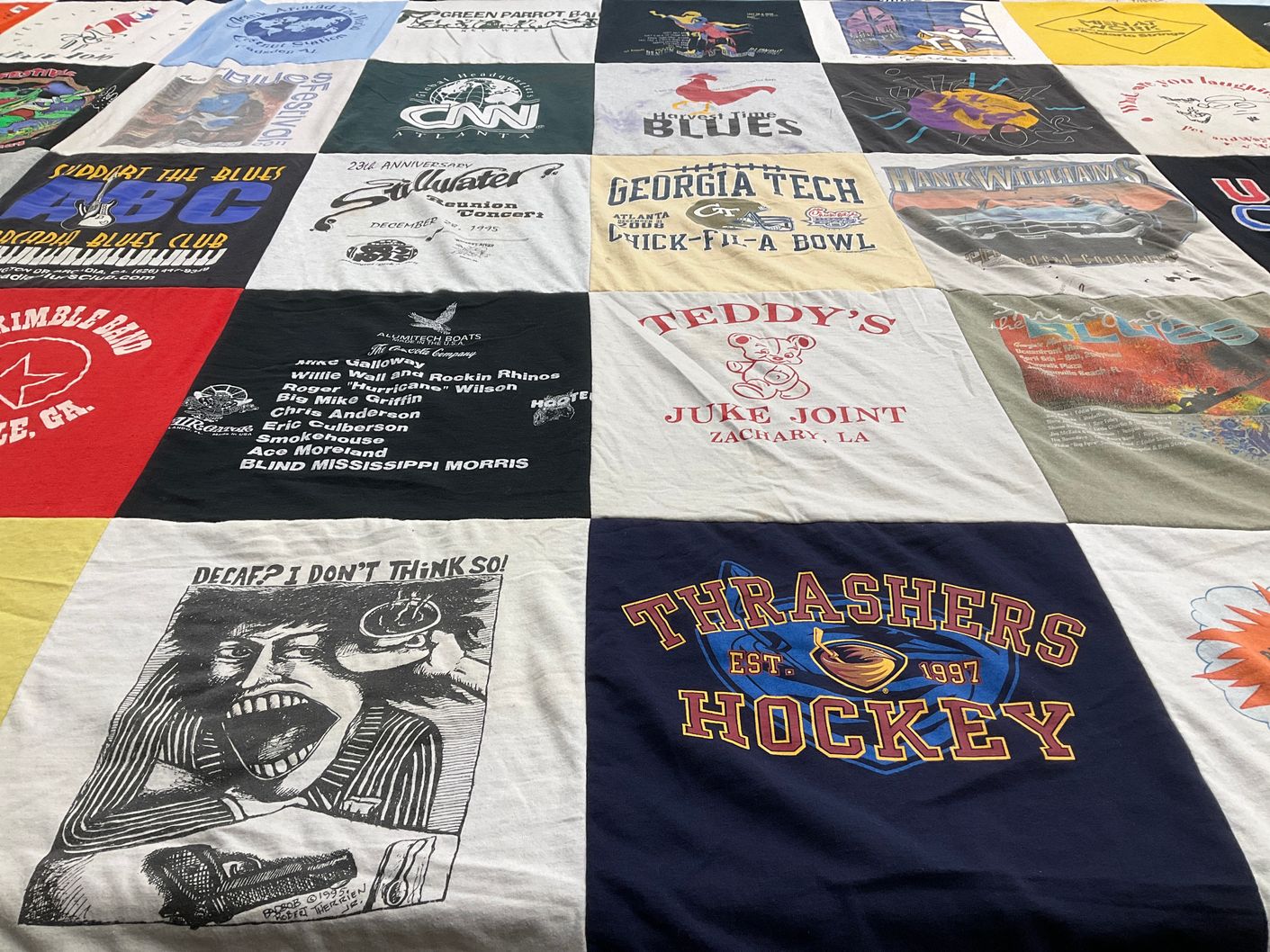 T-shirt quilt featuring atlanta thrashers hockey by Roger from GA