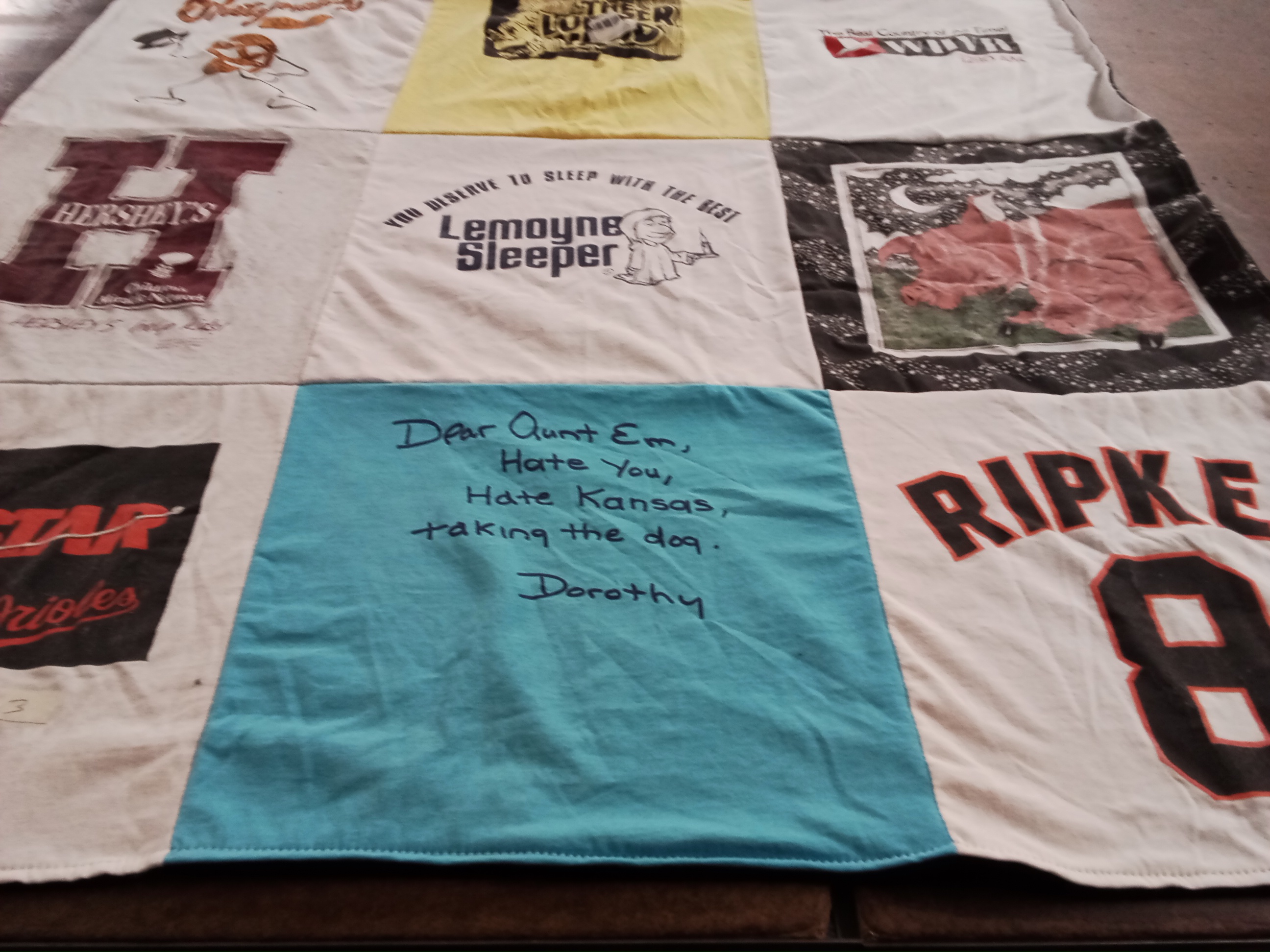 T-shirt quilt featuring baltimore orioles by Jhett from PA