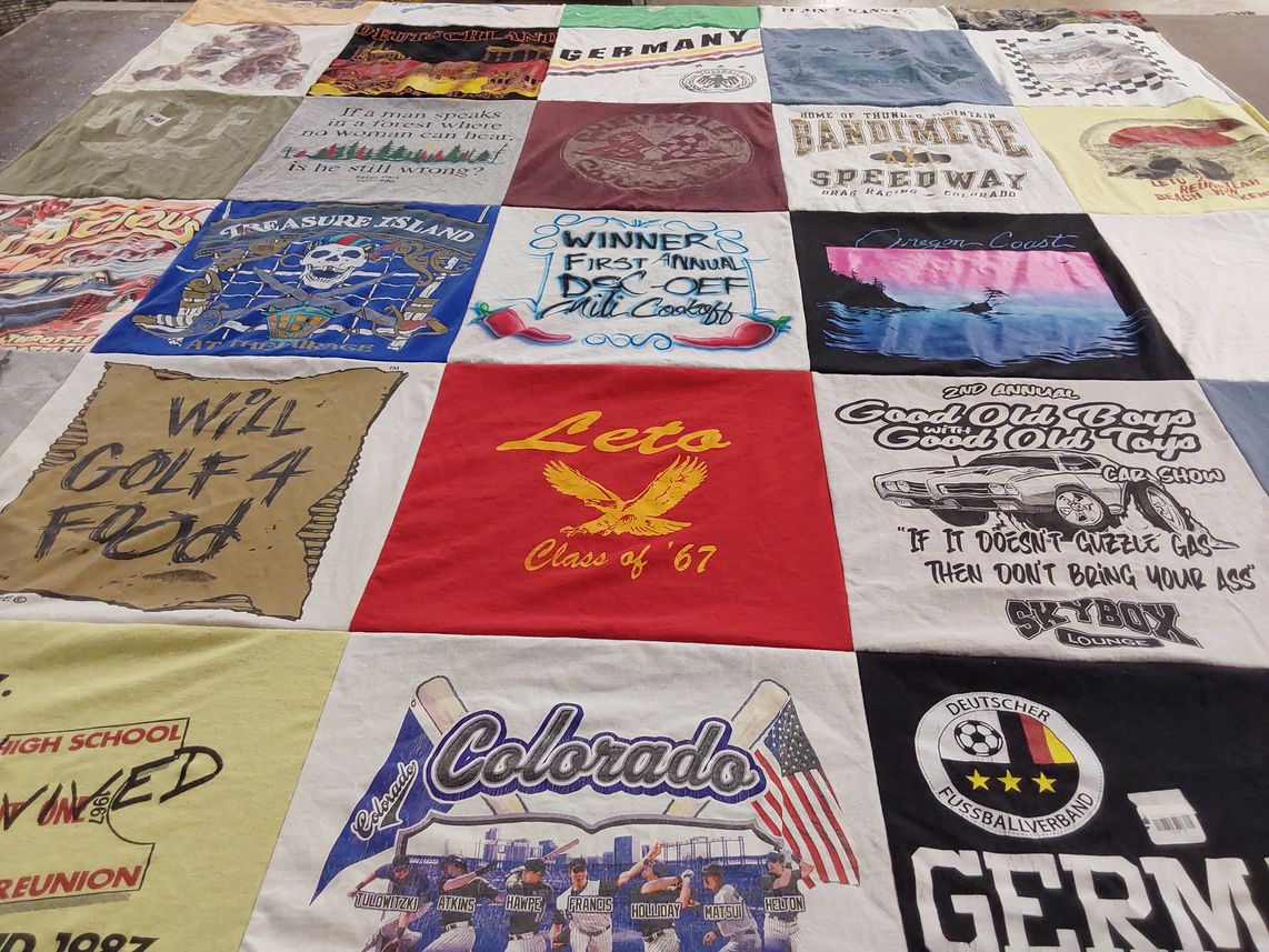 T-shirt quilt featuring germany national football team by Judy from CO