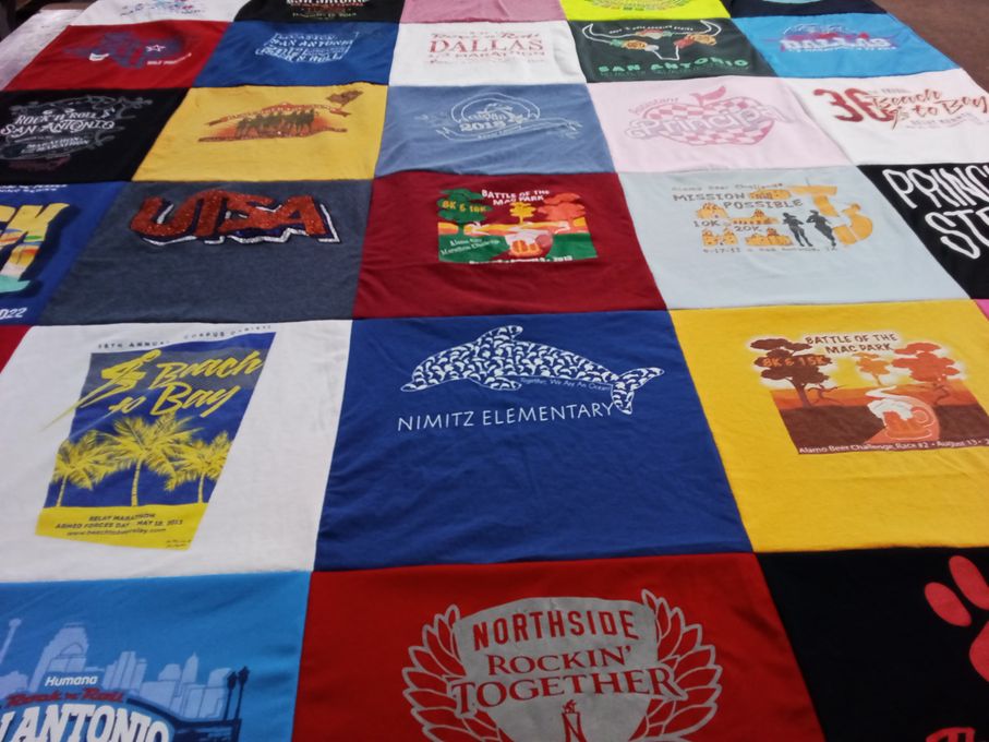 T-shirt quilt from university of texas at san antonio, nimitz elementary by Lynda from TX