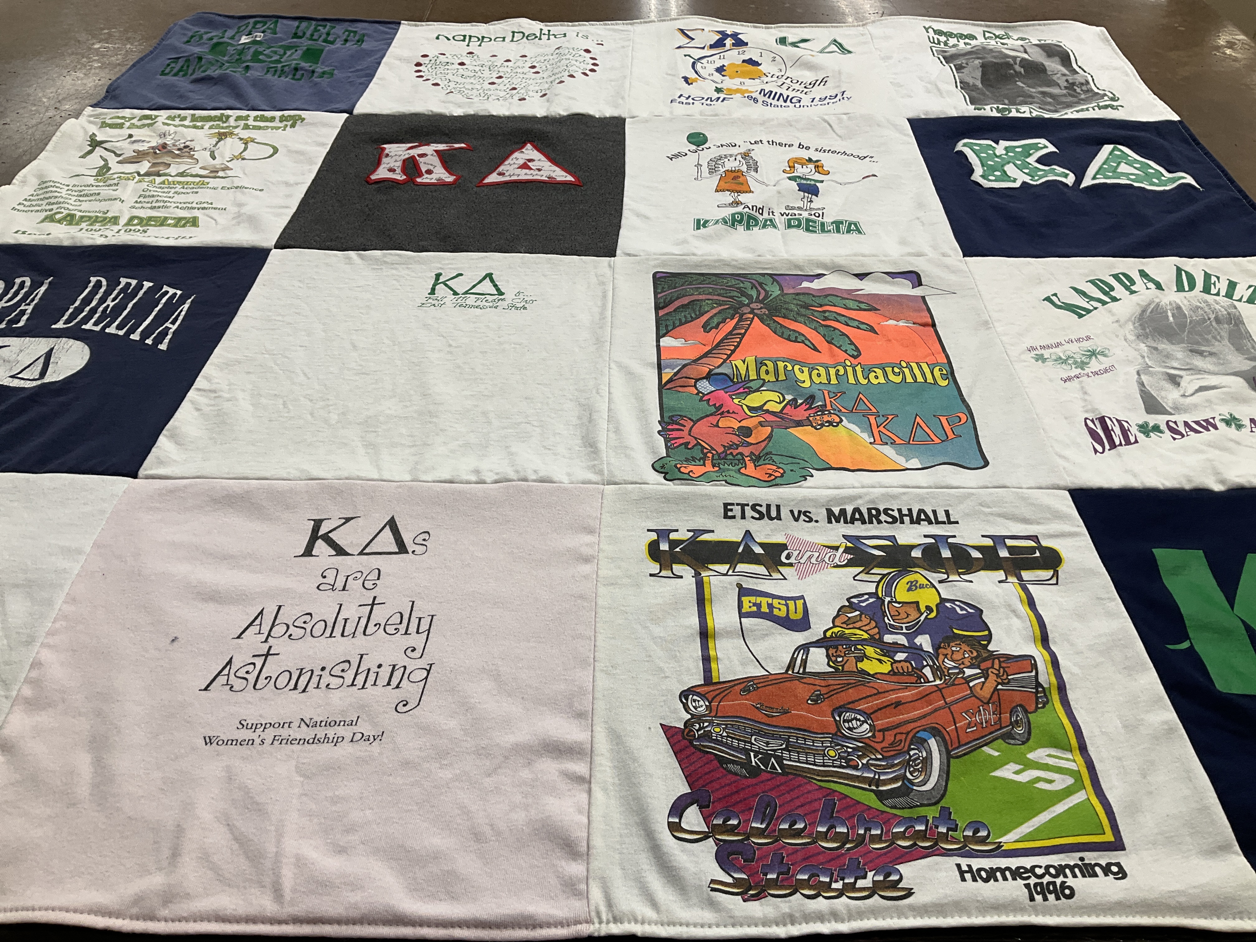 T-shirt quilt from east tennessee state university by Traci from TN