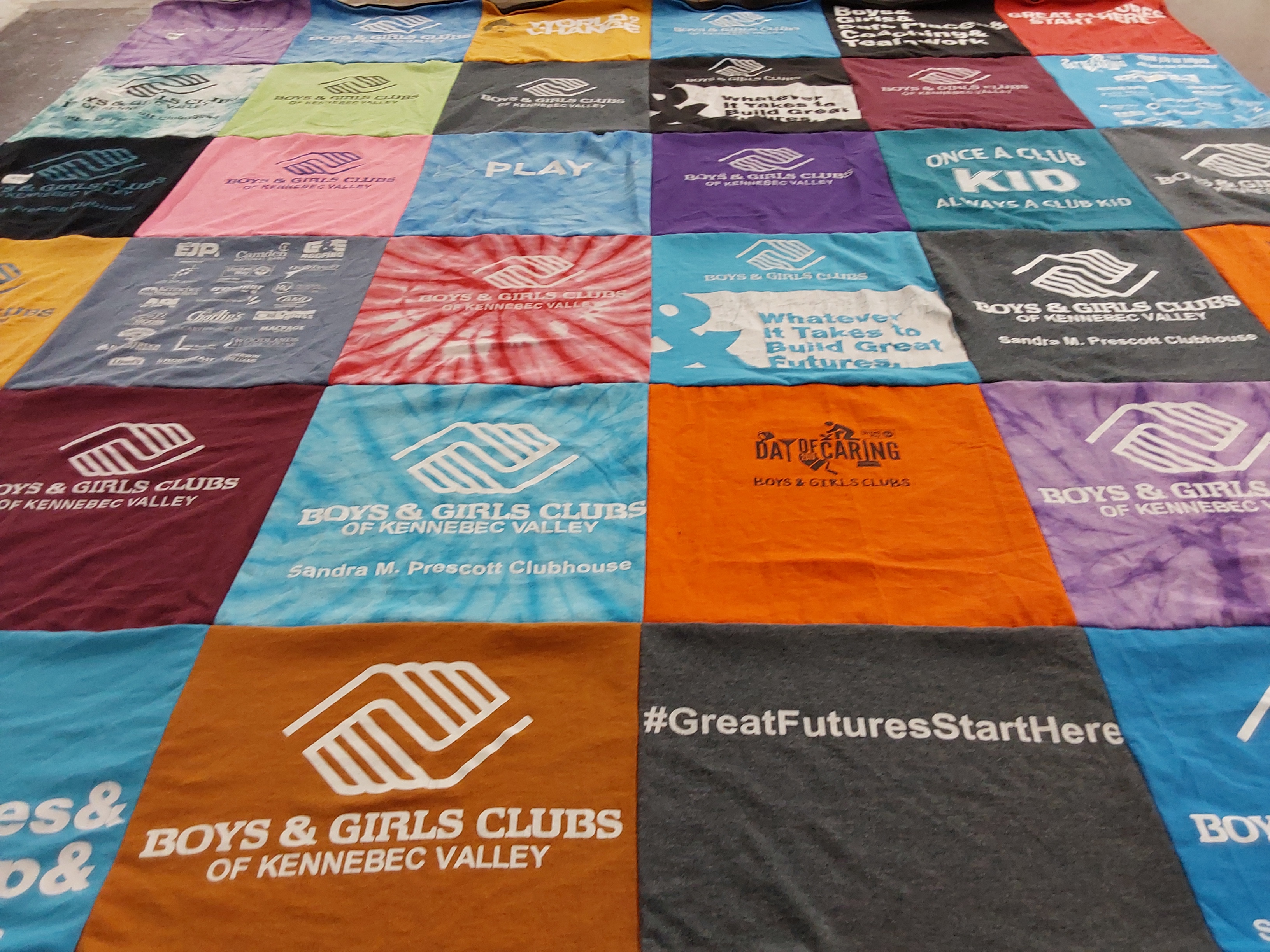 T-shirt quilt with youth development, community service themes by Terrie from ME