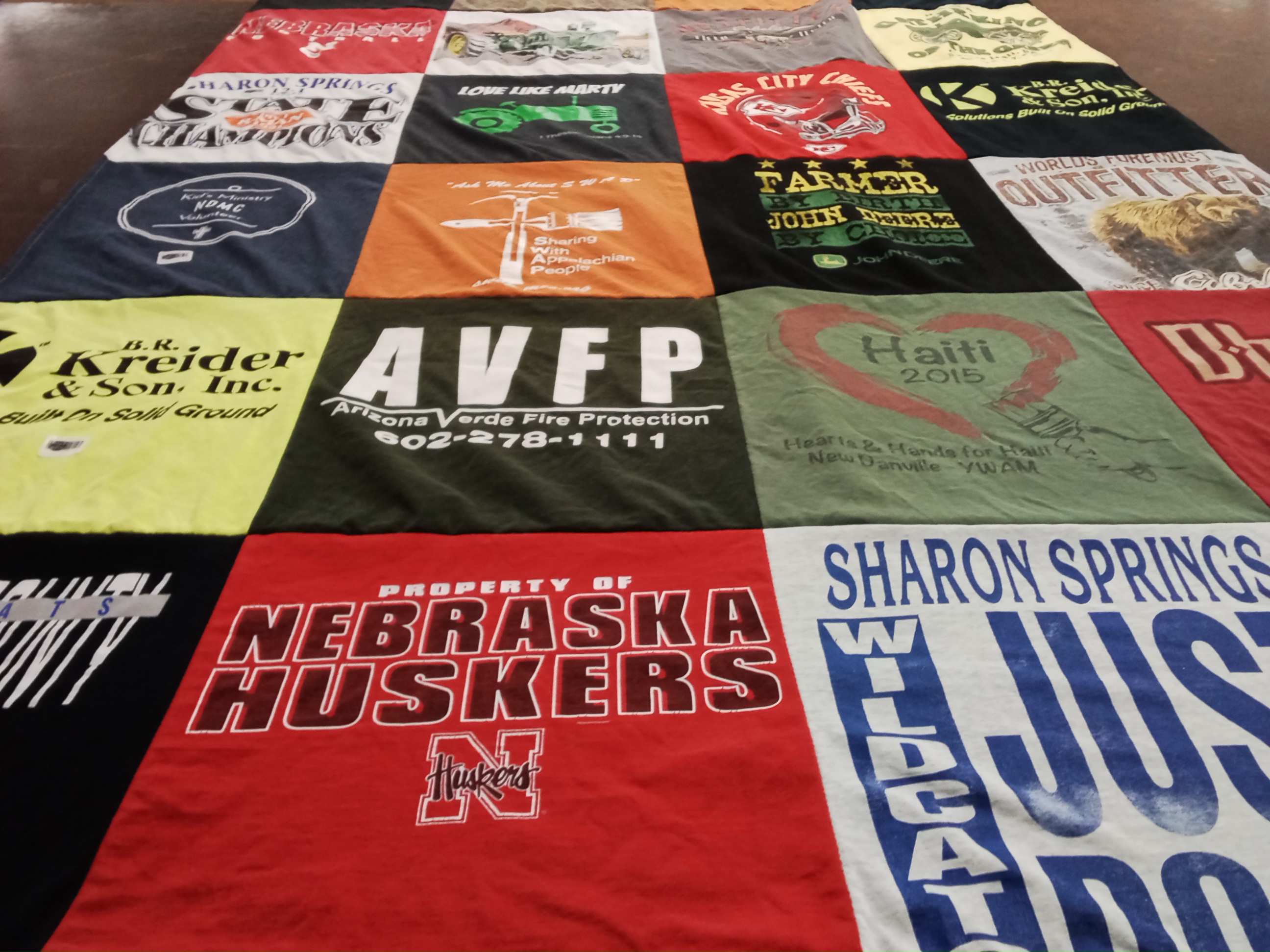 T-shirt quilt featuring nebraska huskers by Mary from PA
