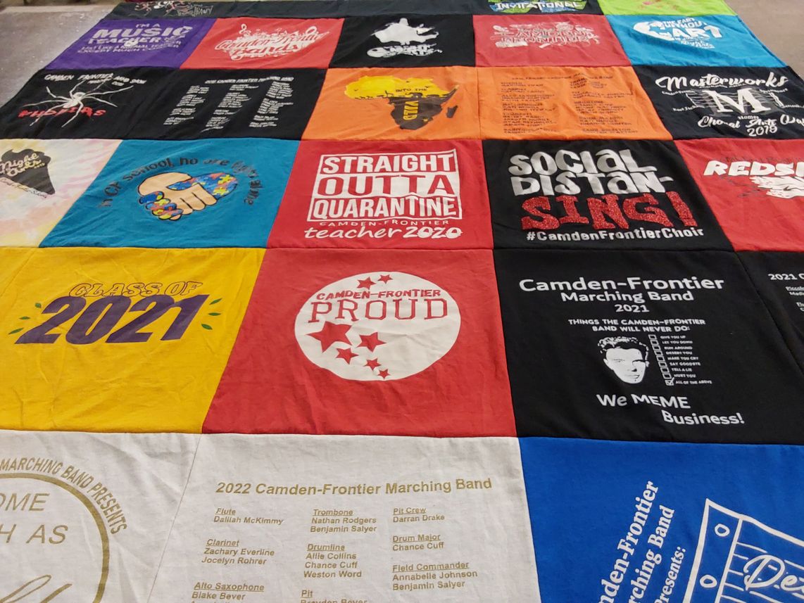 T-shirt quilt from camden-frontier high school by Kristen from MI