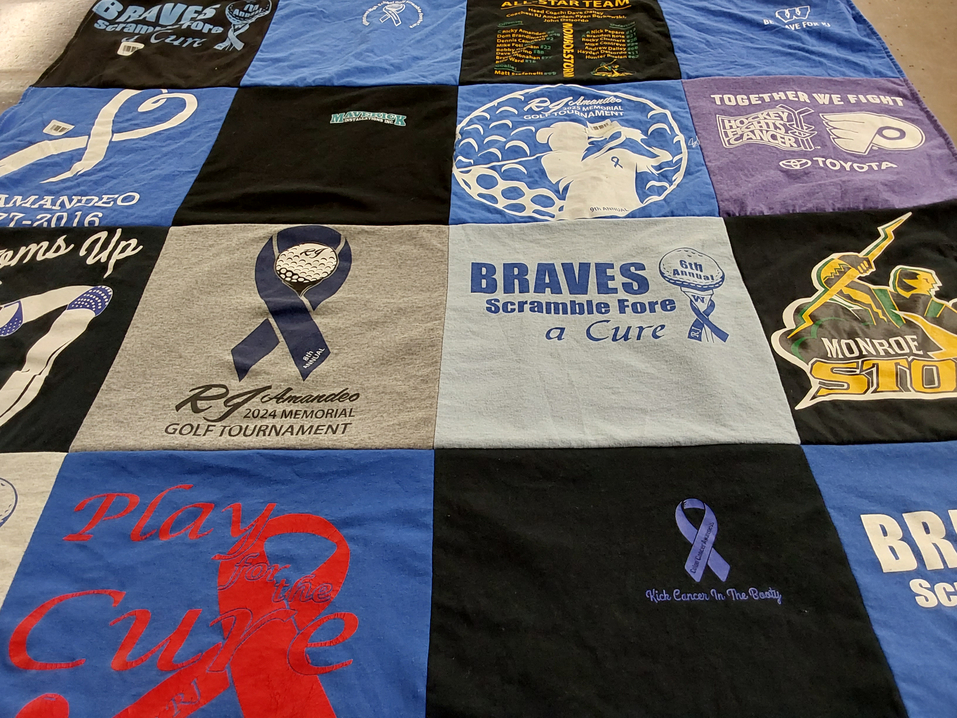 T-shirt quilt featuring braves team by Ricky from NJ