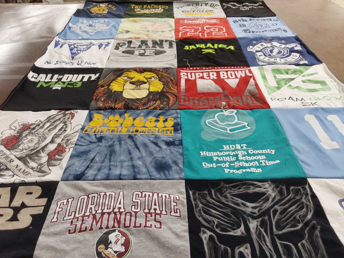 T-shirt quilt featuring florida state seminoles by Erica from FL