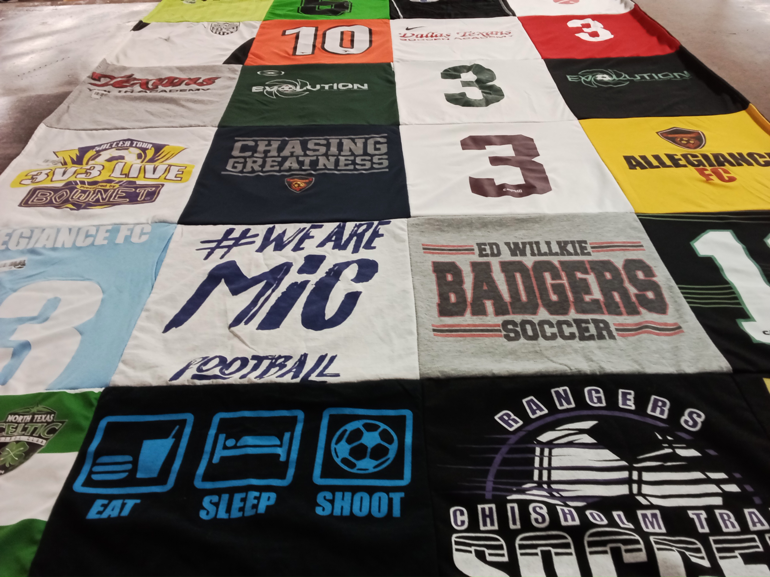 T-shirt quilt featuring allegiance fc, north texas celtic by Heather from TX