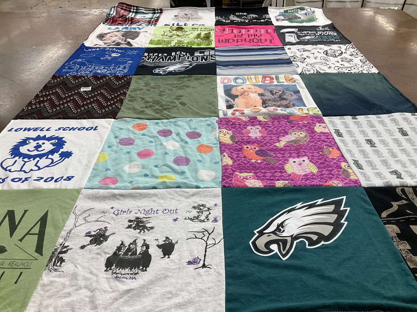 T-shirt quilt featuring philadelphia eagles by Hayley from PA