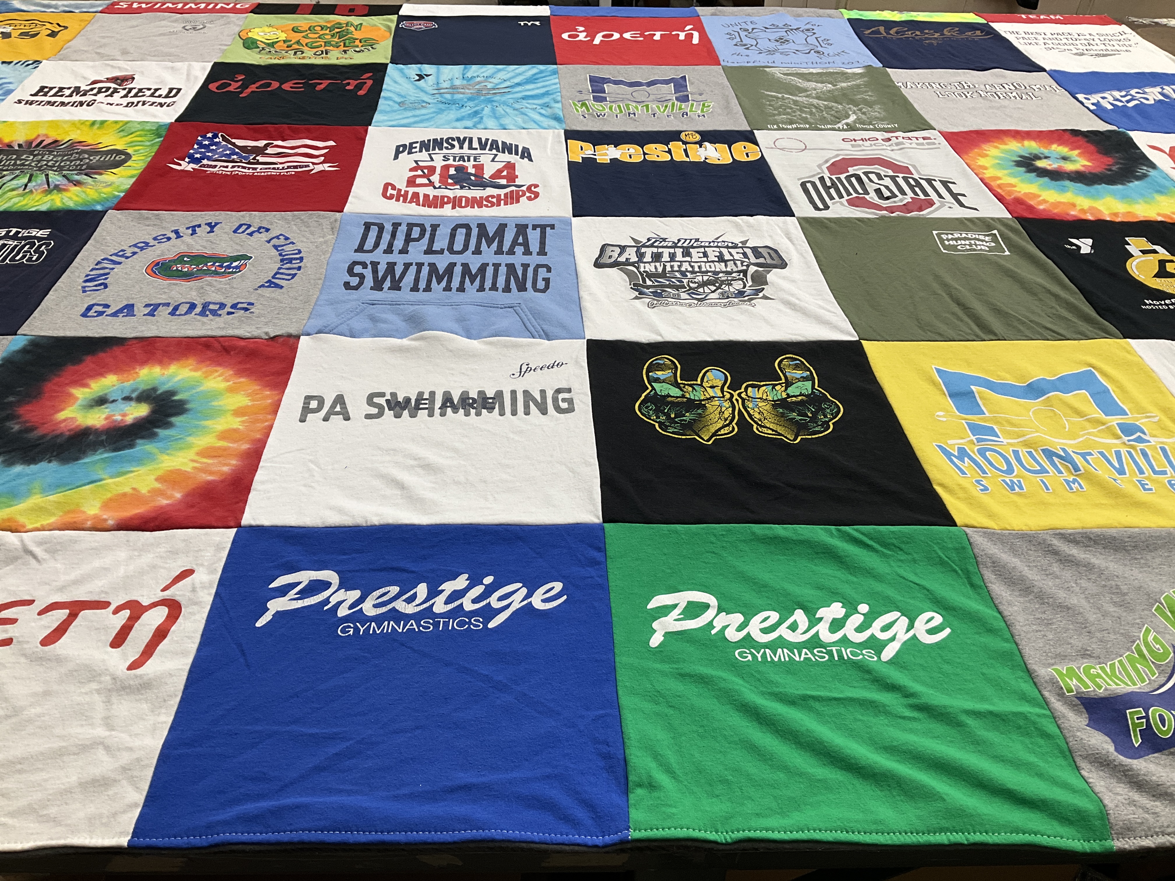 T-shirt quilt from university of florida, ohio state university by jennifer from PA