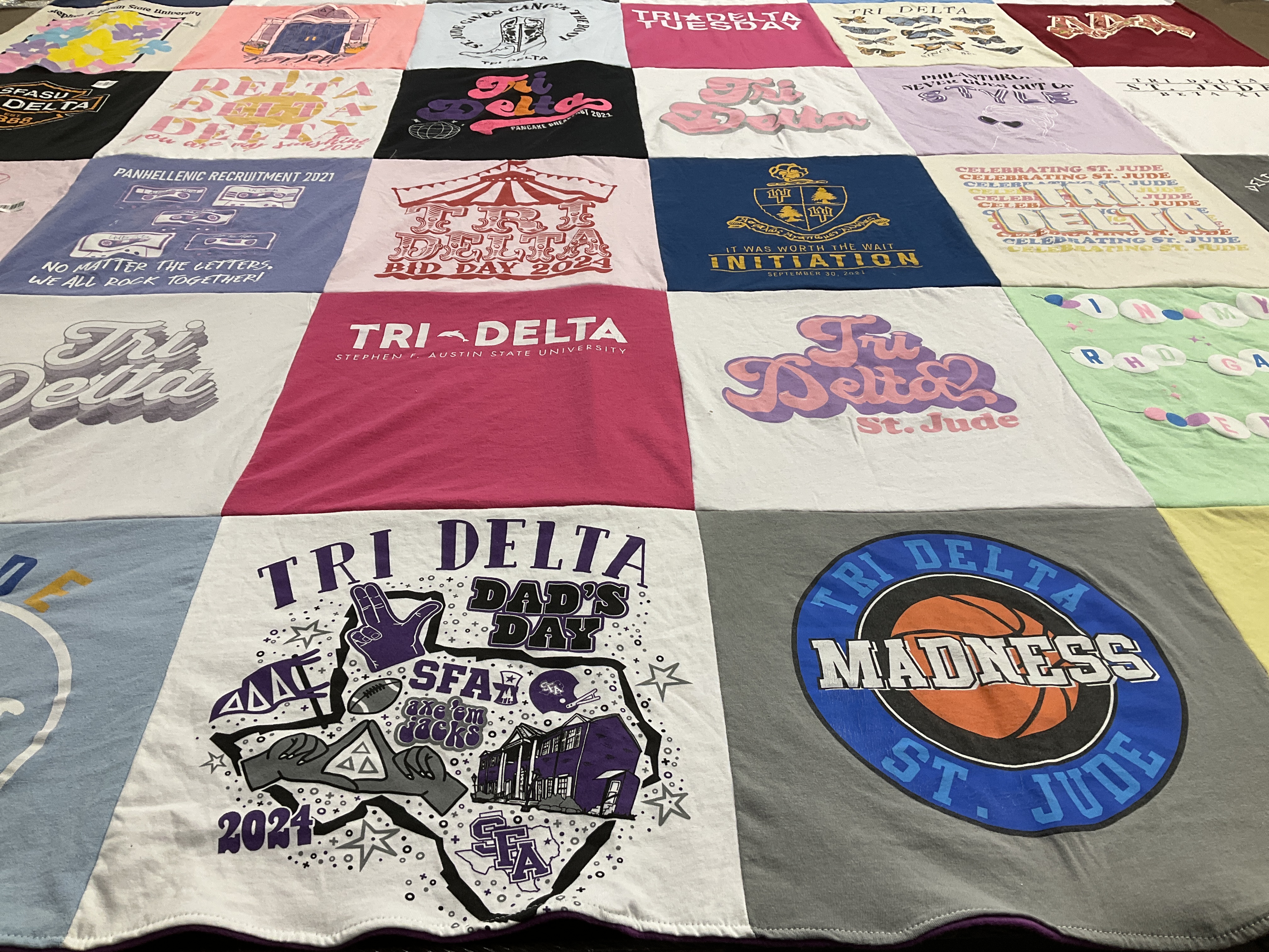 T-shirt quilt from stephen f. austin state university by Wes from TX