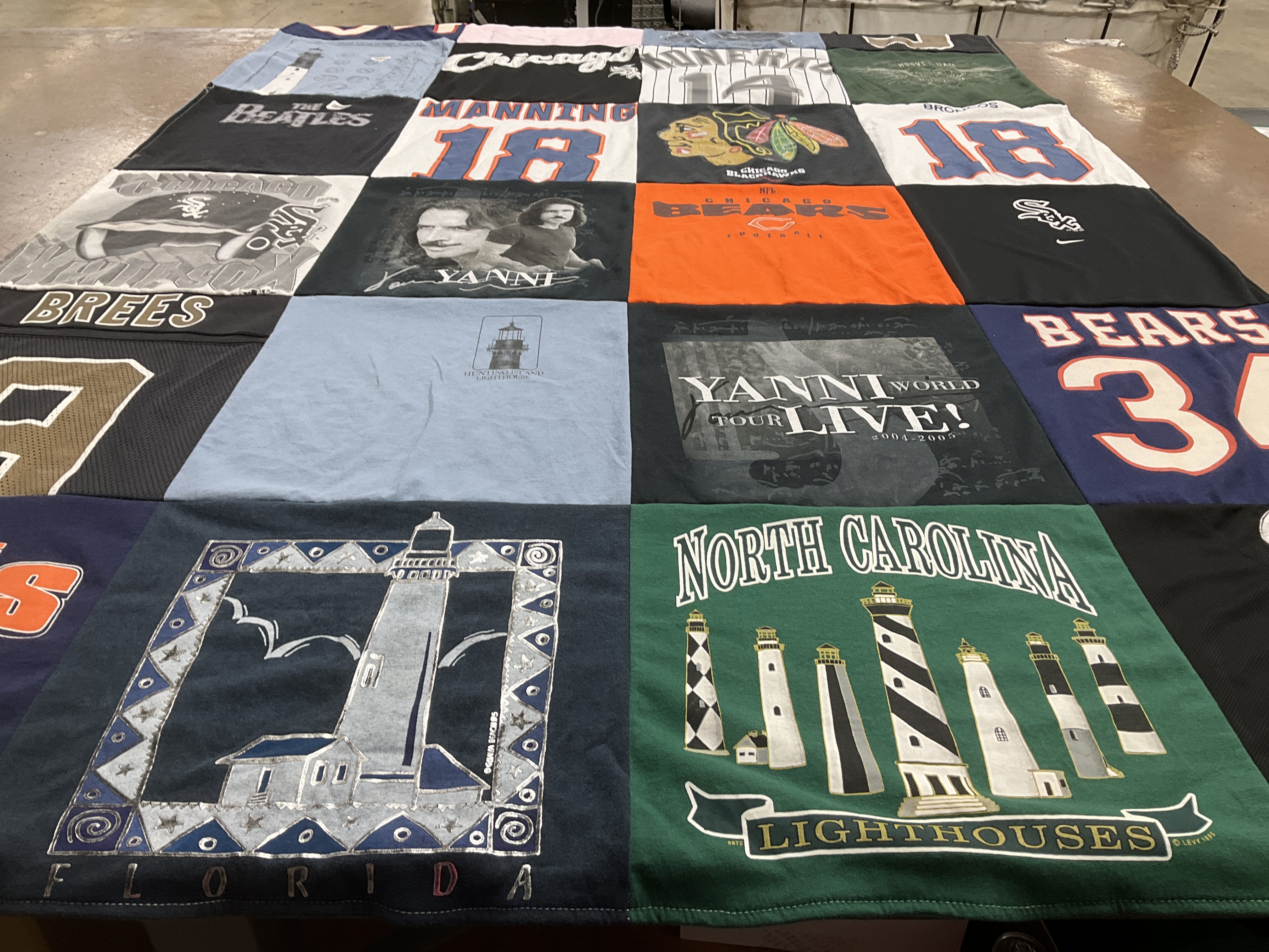 T-shirt quilt featuring chicago bears by Margaret from FL