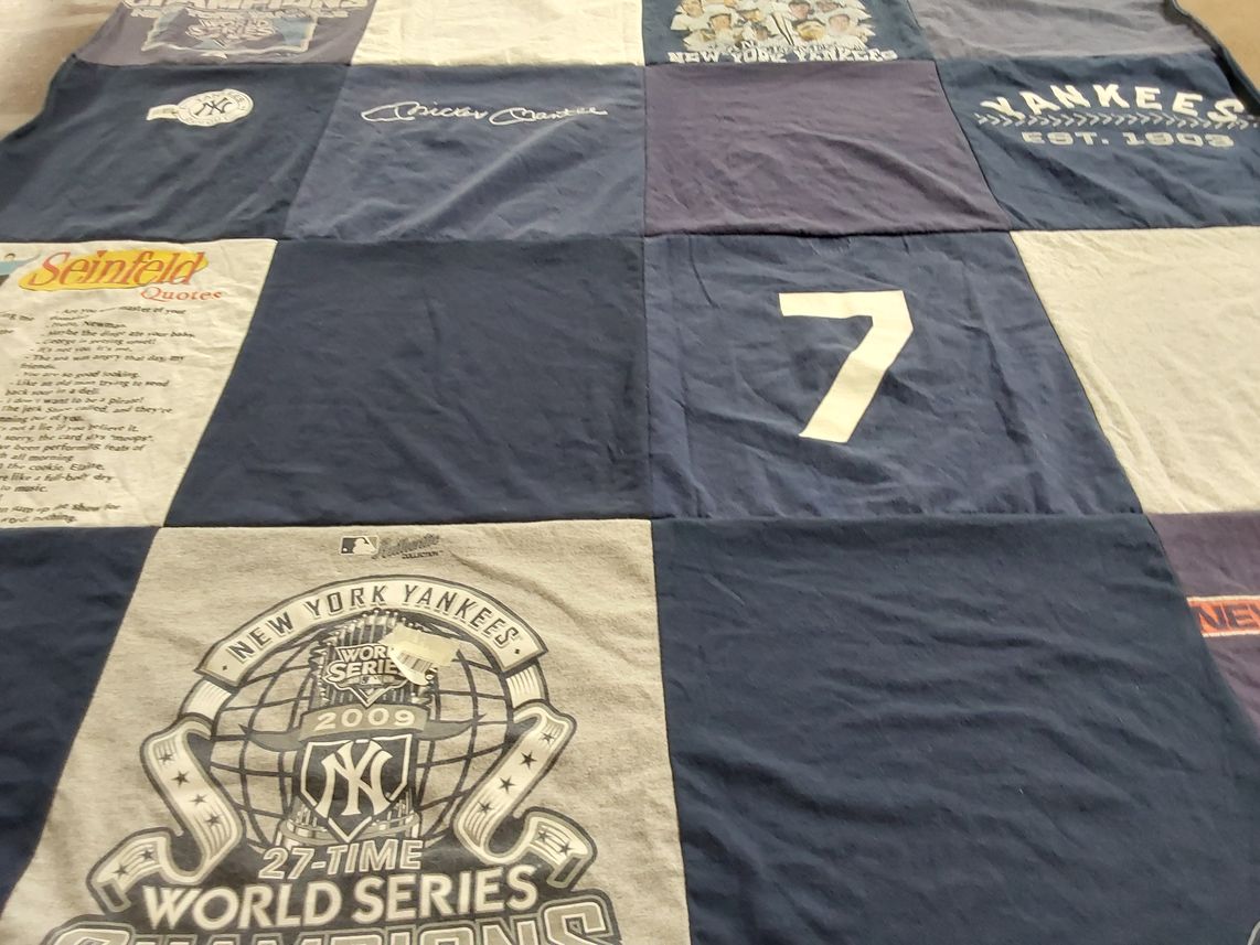 T-shirt quilt featuring new york yankees by Paul from NJ