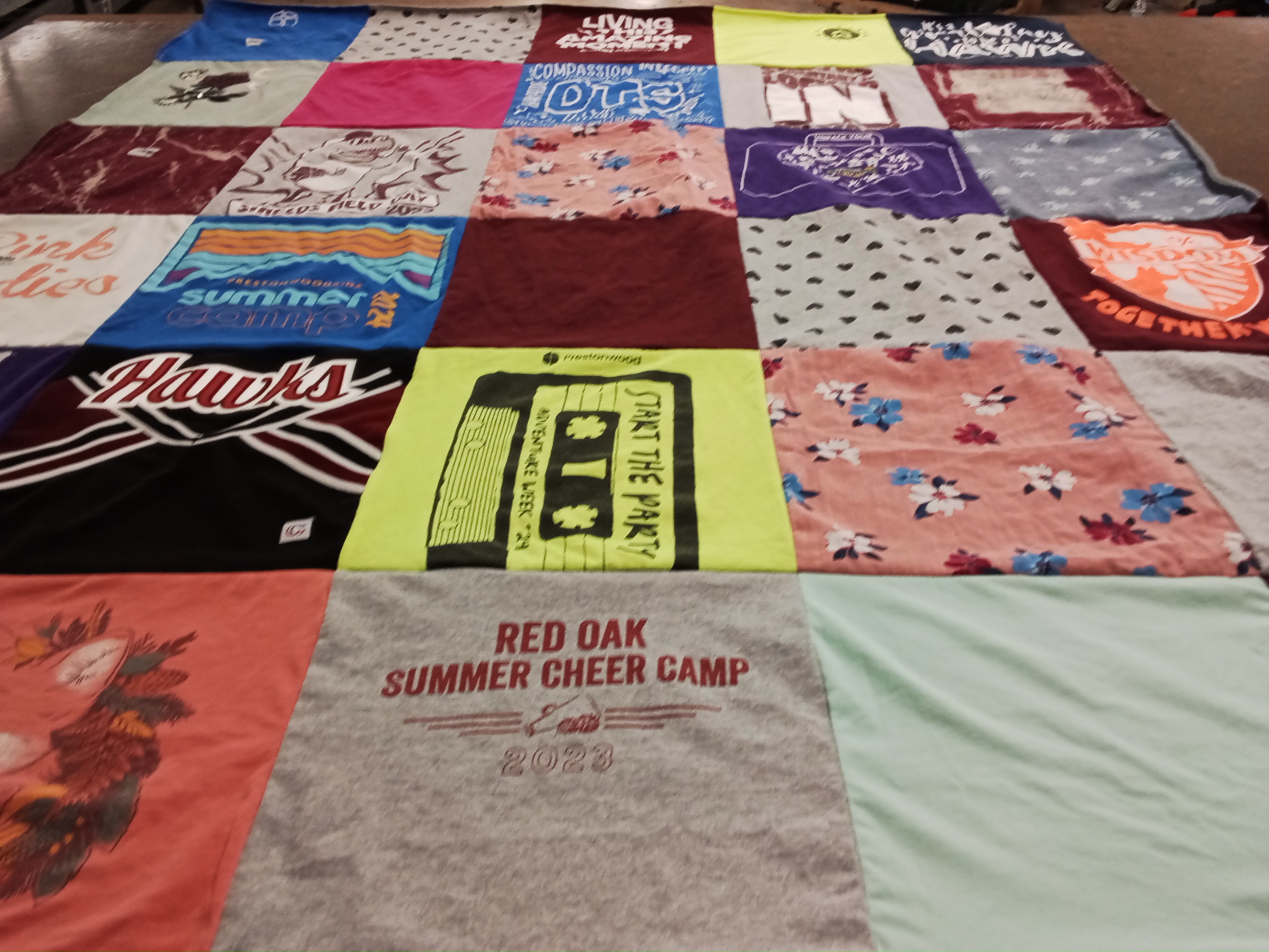 T-shirt quilt featuring hawks by Holly from TX