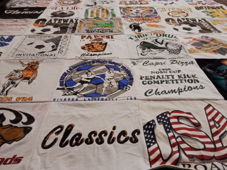 T-shirt quilt from edinboro university, dinboro university by Elizabeth from PA