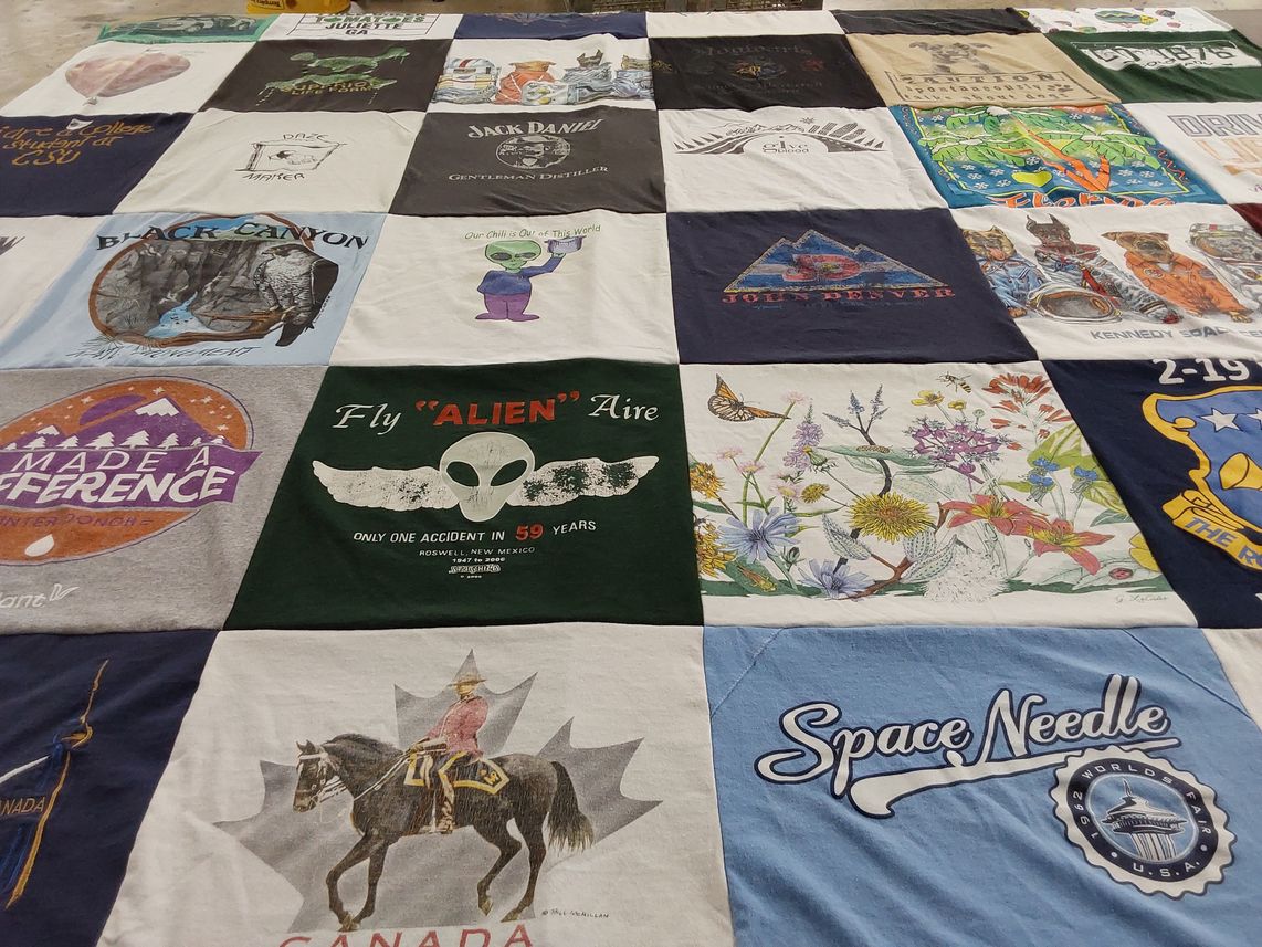 T-shirt quilt from colorado state university by Sandra from CO