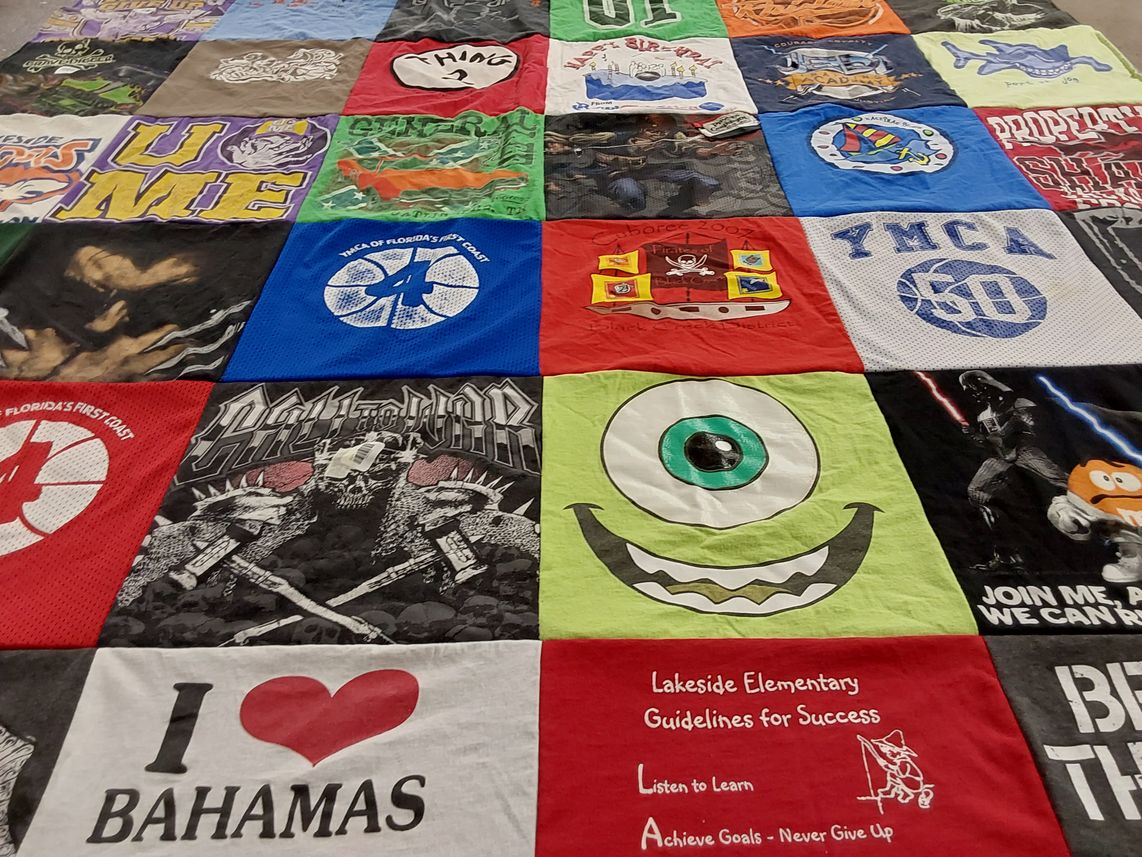 T-shirt quilt from lakeside elementary school by Lisa from FL