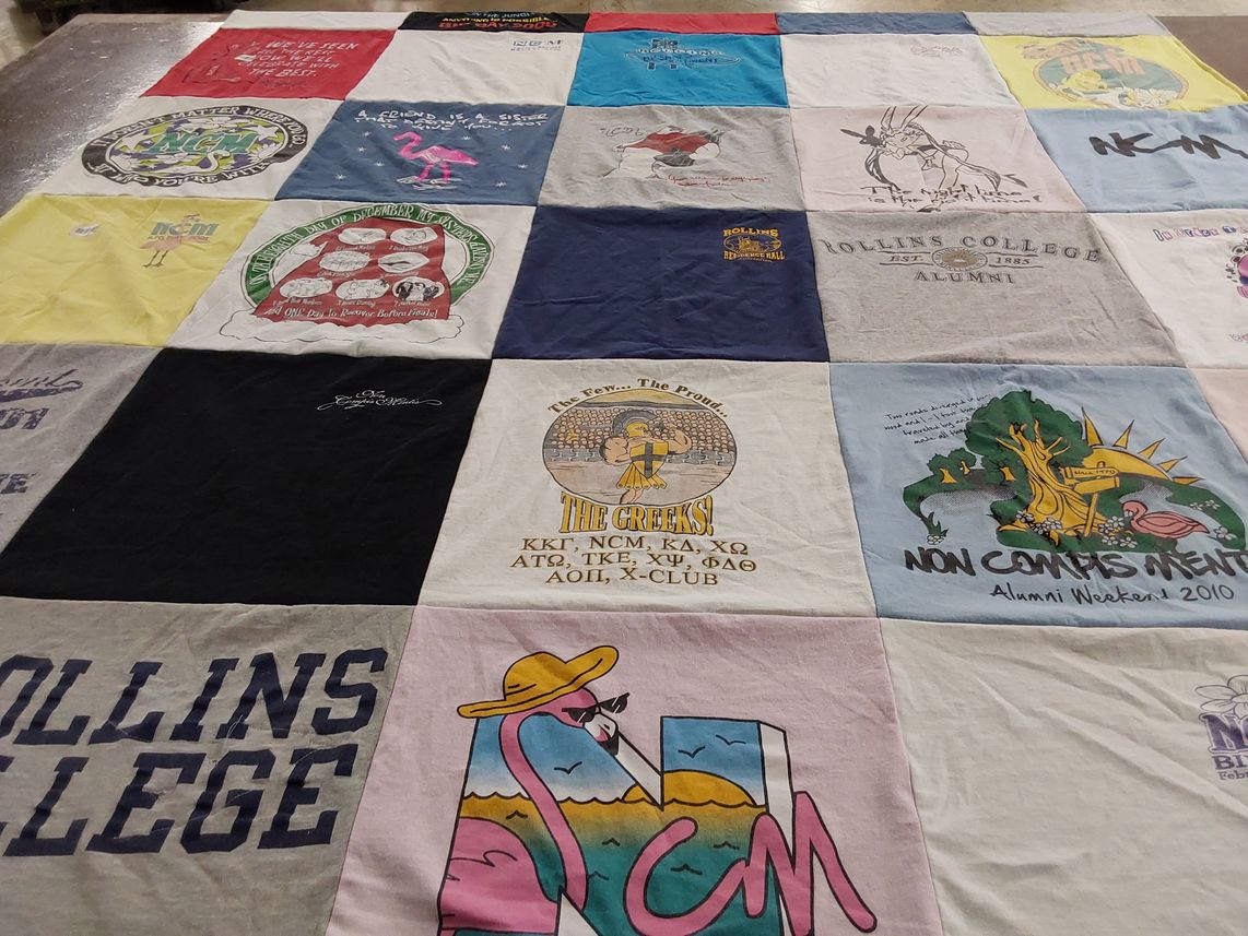 T-shirt quilt from rollins college by Alison from FL