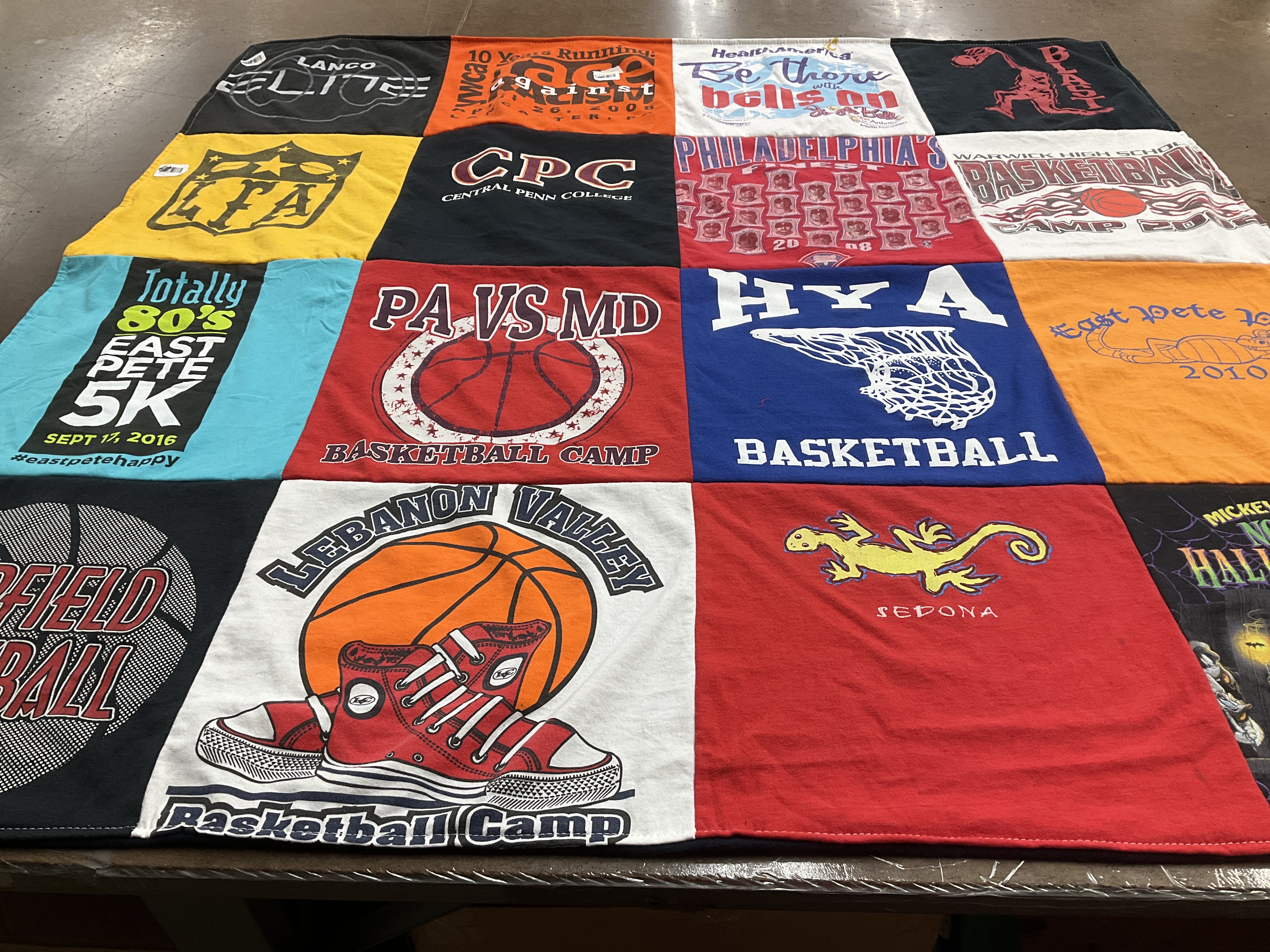 T-shirt quilt featuring hya basketball, warwick high school basketball by Earl from PA