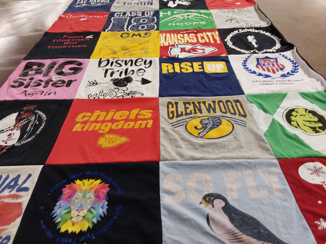 T-shirt quilt featuring kansas city chiefs by Lindsey from MD