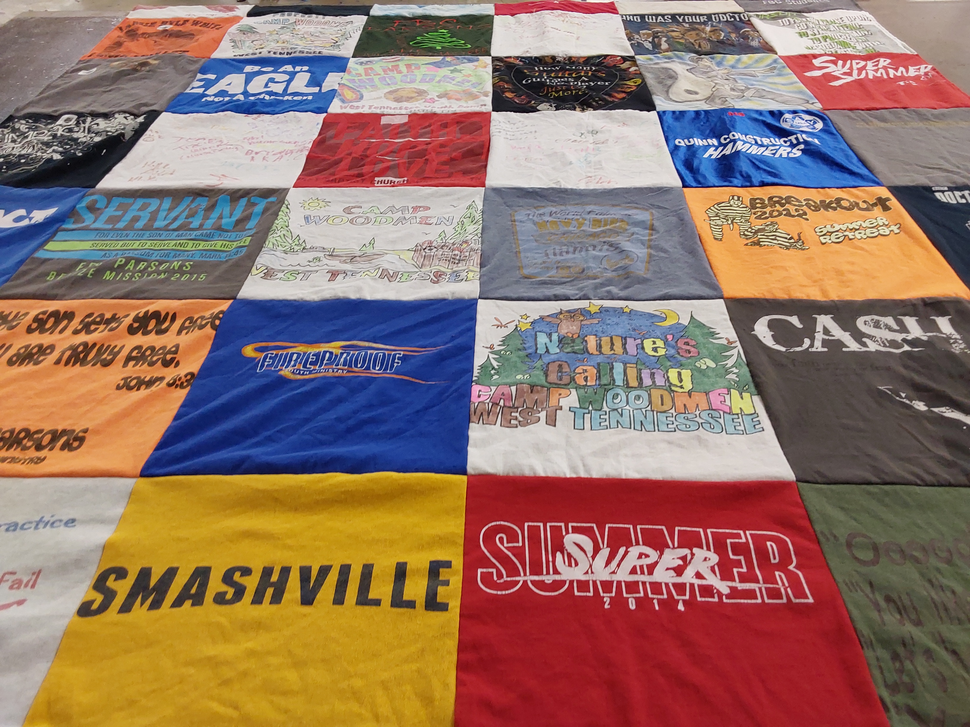 T-shirt quilt from parsons high school by Tracie  from TN