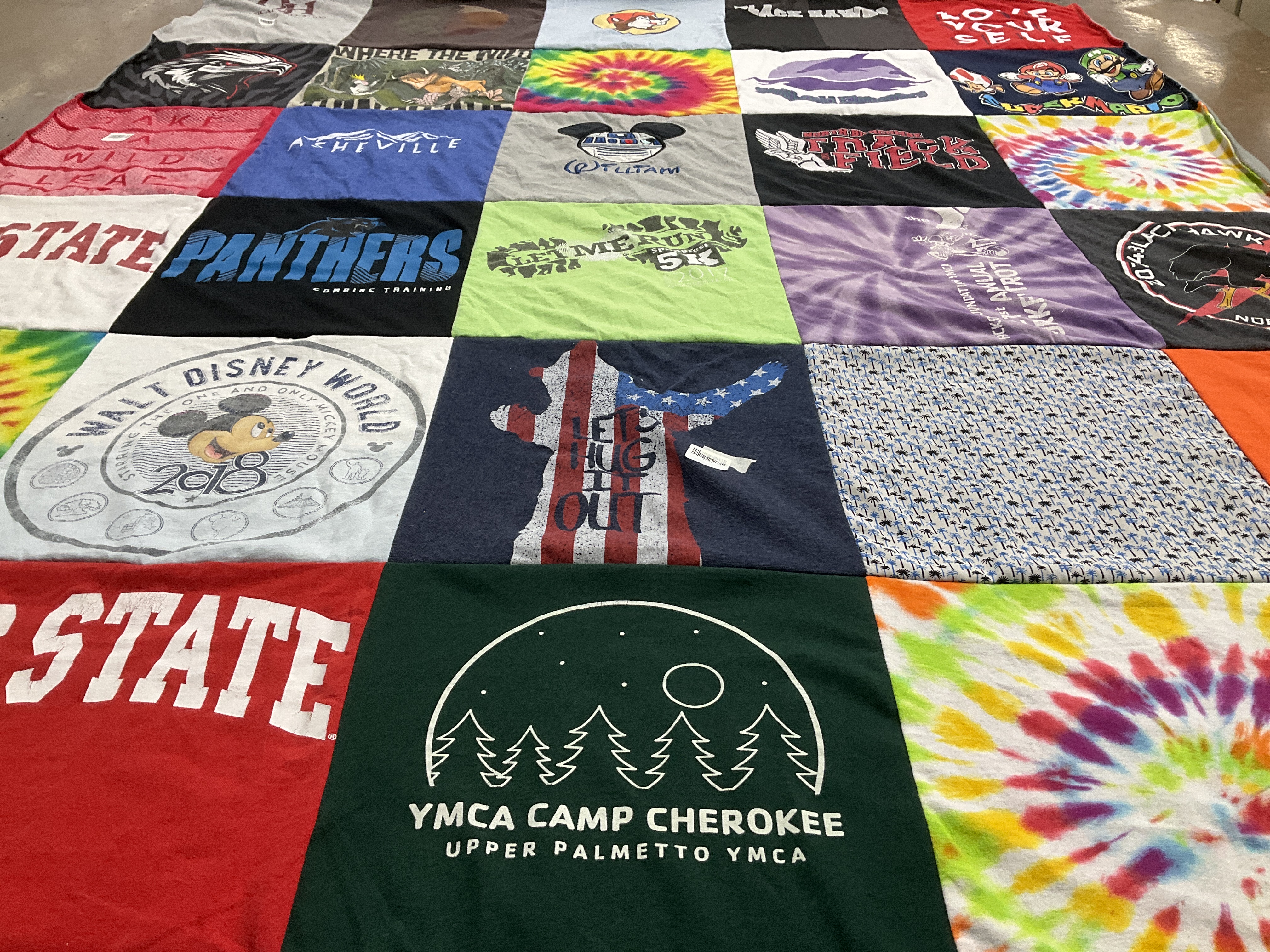T-shirt quilt featuring panthers by Sarah from NC
