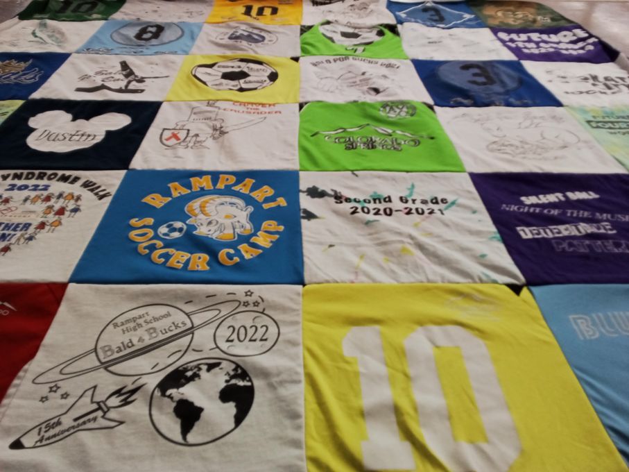 T-shirt quilt featuring rampart soccer club by Shannon from CO