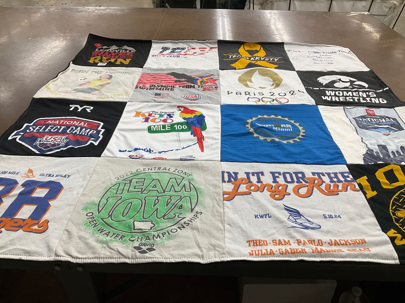 T-shirt quilt featuring team iowa by Jackson from IA
