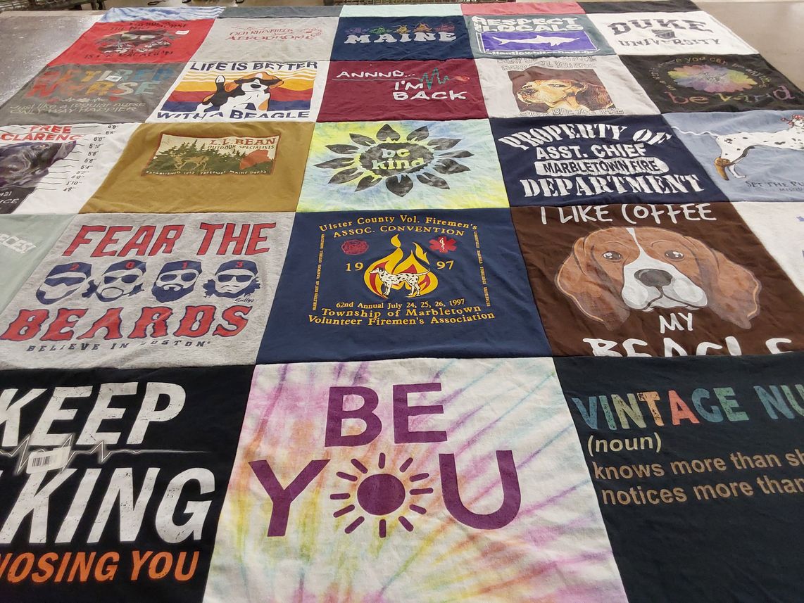 T-shirt quilt from duke university by Lucy from NY