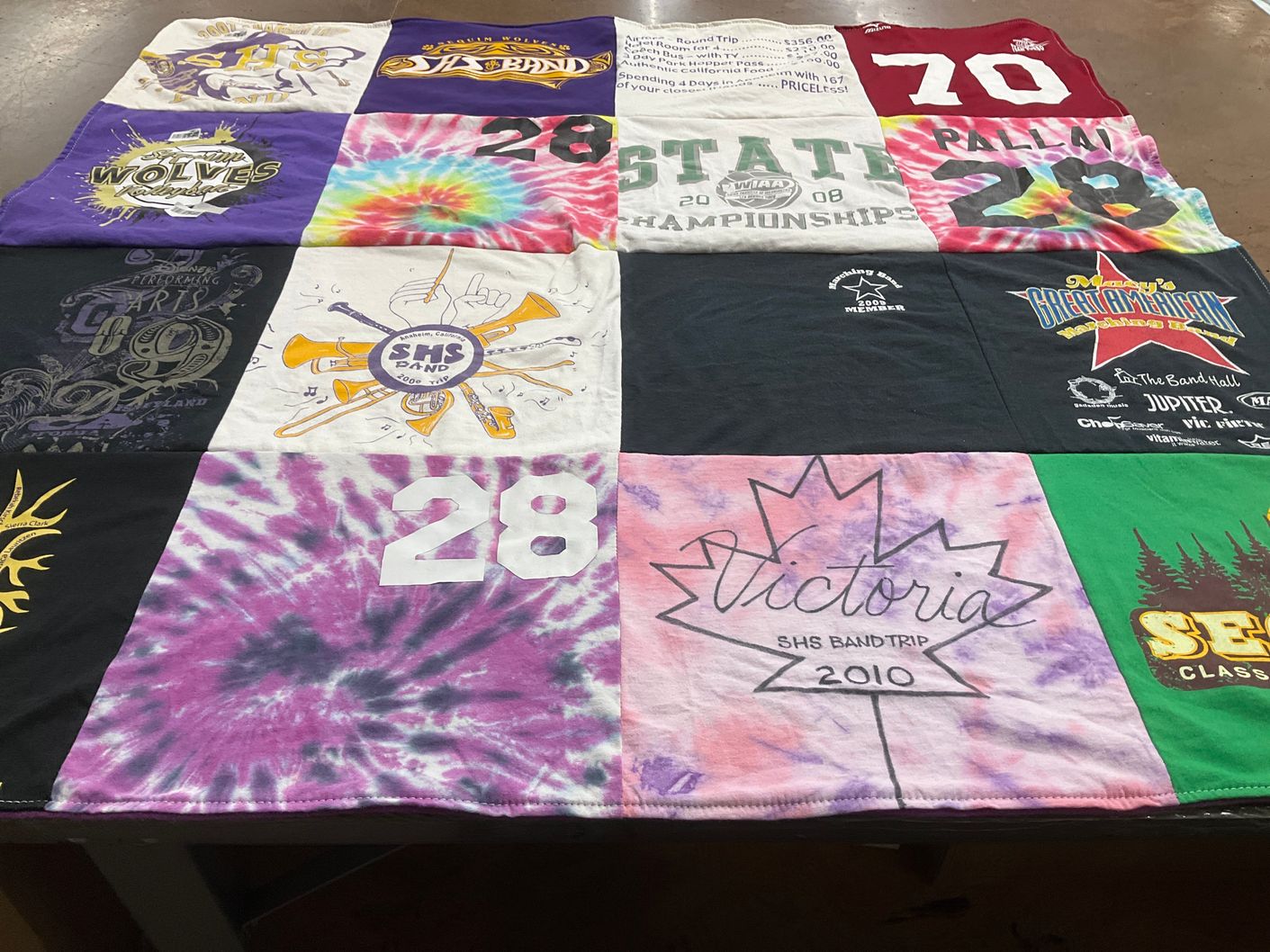 T-shirt quilt featuring shs wolves volleyball by Caitlin from ND