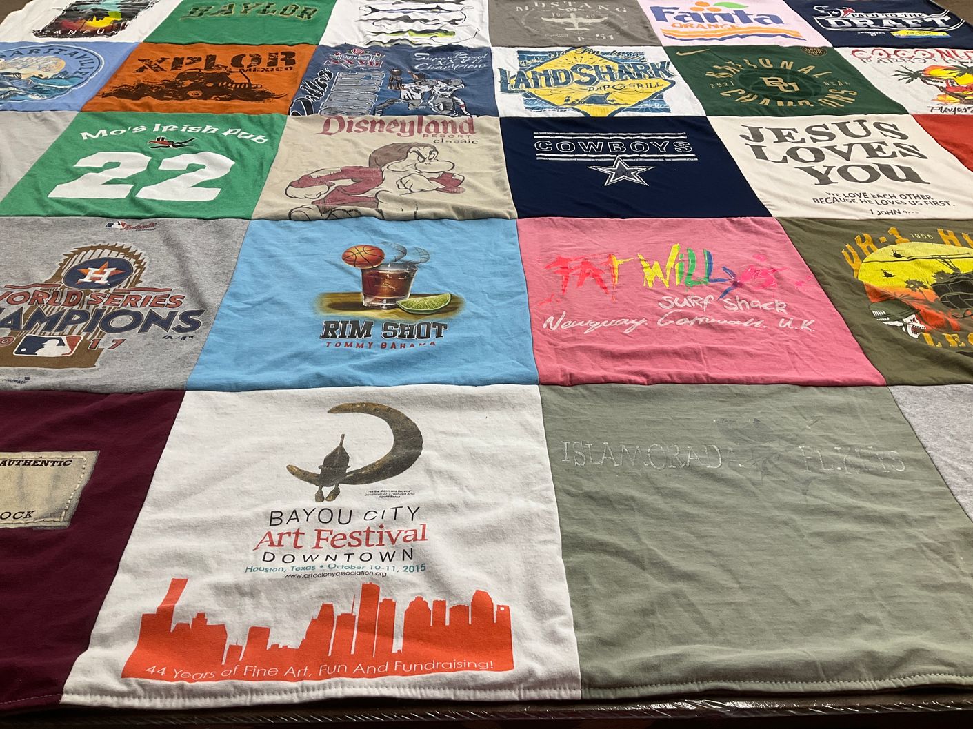 T-shirt quilt featuring dallas cowboys by Yadira from TX