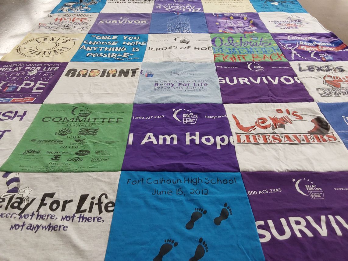 T-shirt quilt from fort calhoun high school by Lexi from NE
