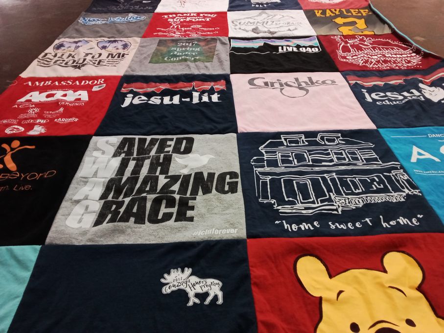 T-shirt quilt featuring aca by Kaylee from CA