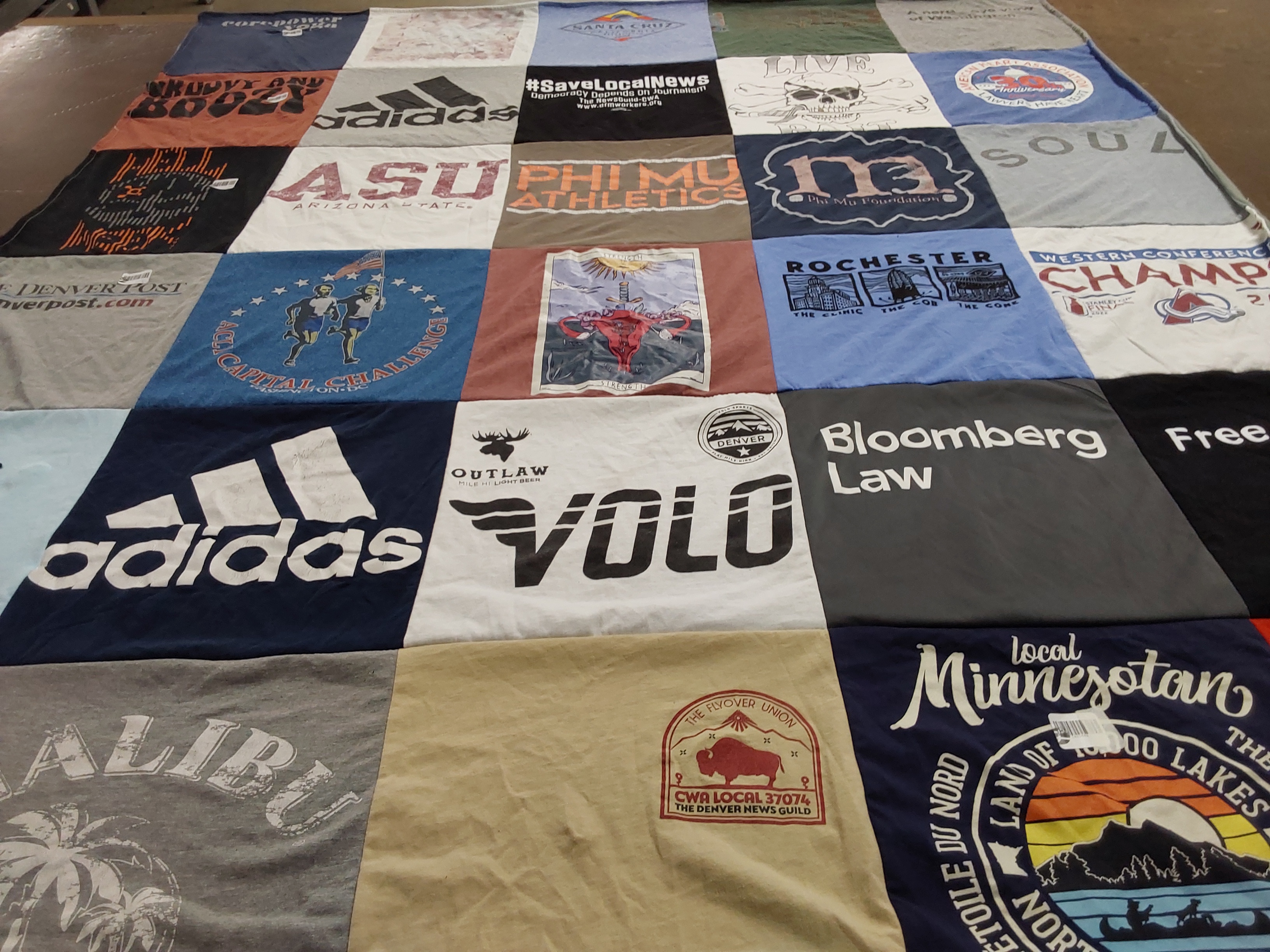 T-shirt quilt featuring colorado avalanche by Megan from WA